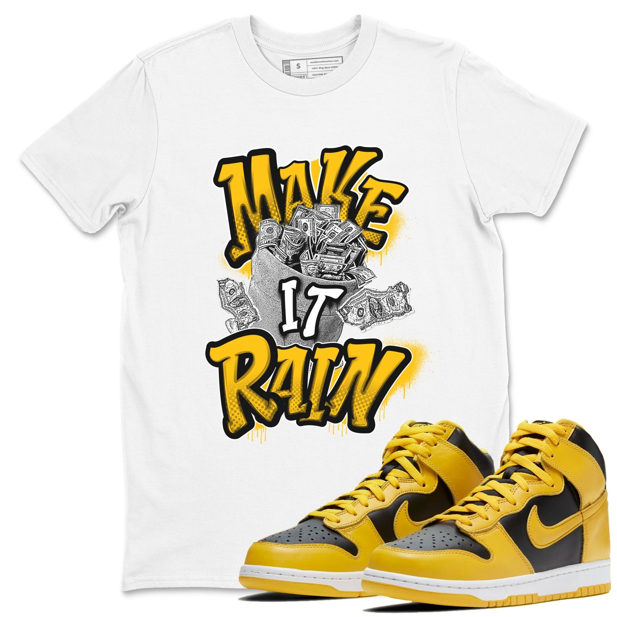 Make It Rain Money snkmatch Tees - Dunk High Pollen