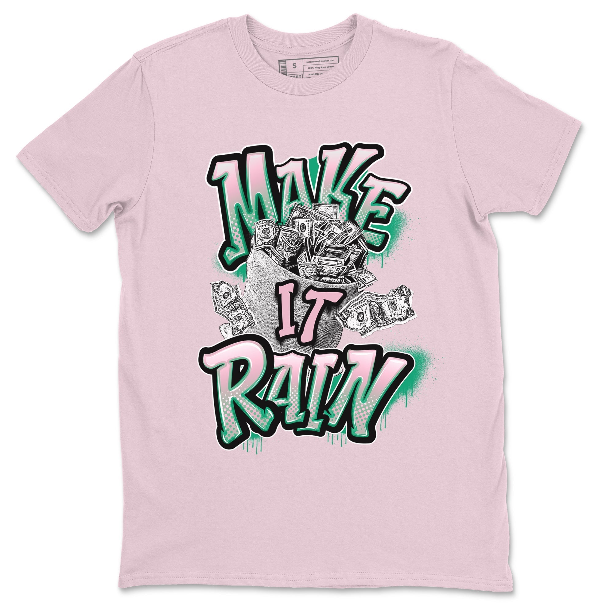 Make It Rain Money snkmatch Tees - Dunk Medium Soft Pink Malachite