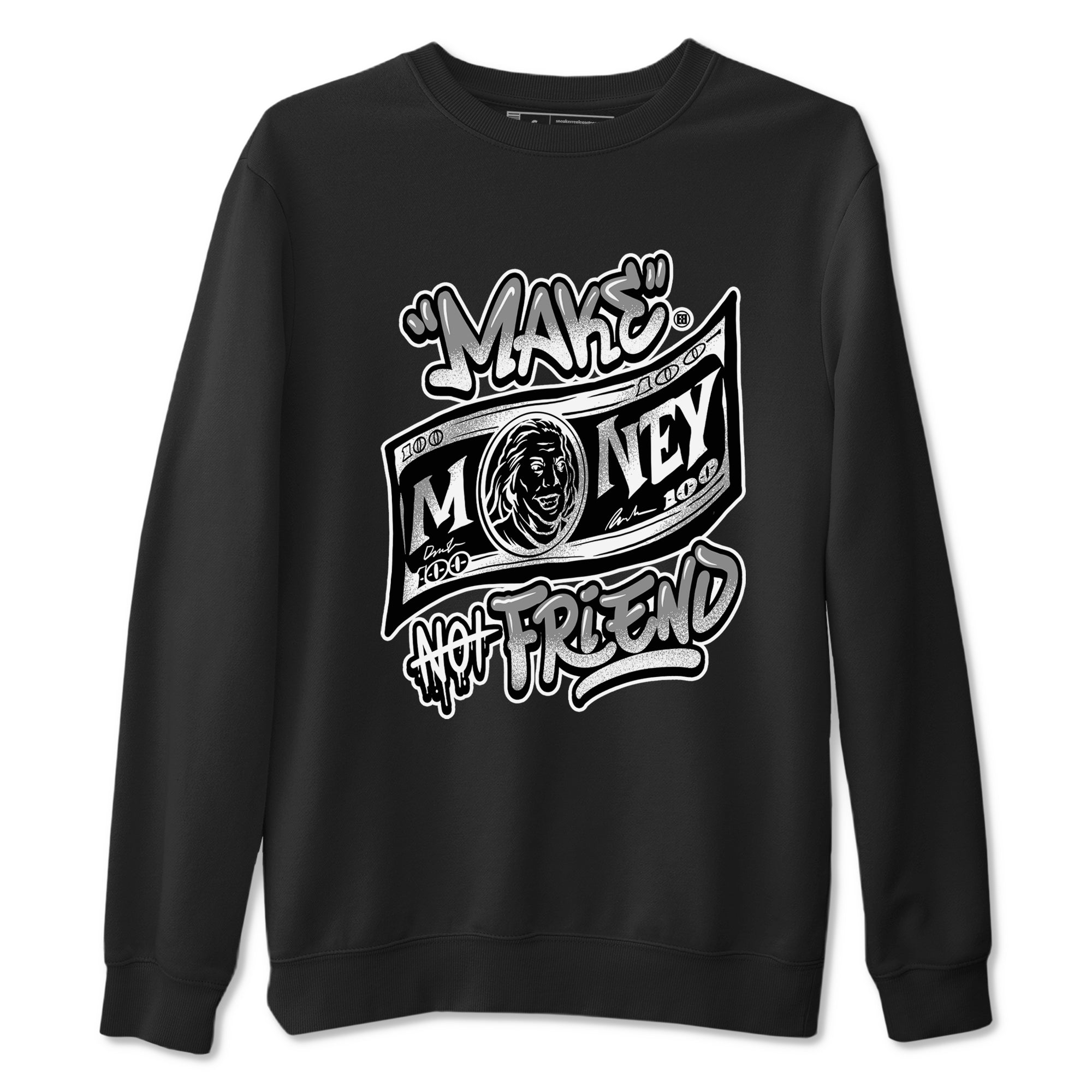 Make Money Not Friends snkmatch Tees - Air Jordan 1 Wolf Grey