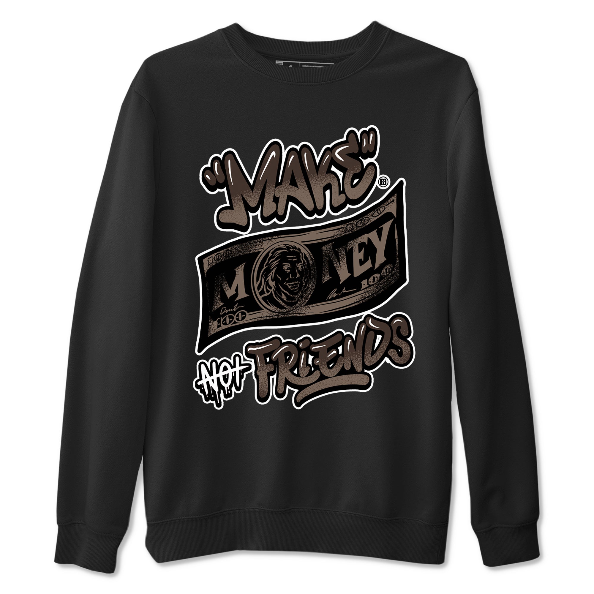 Make Money Not Friends snkmatch Tees - Air Jordan 1 Travis Scott Velvet Brown