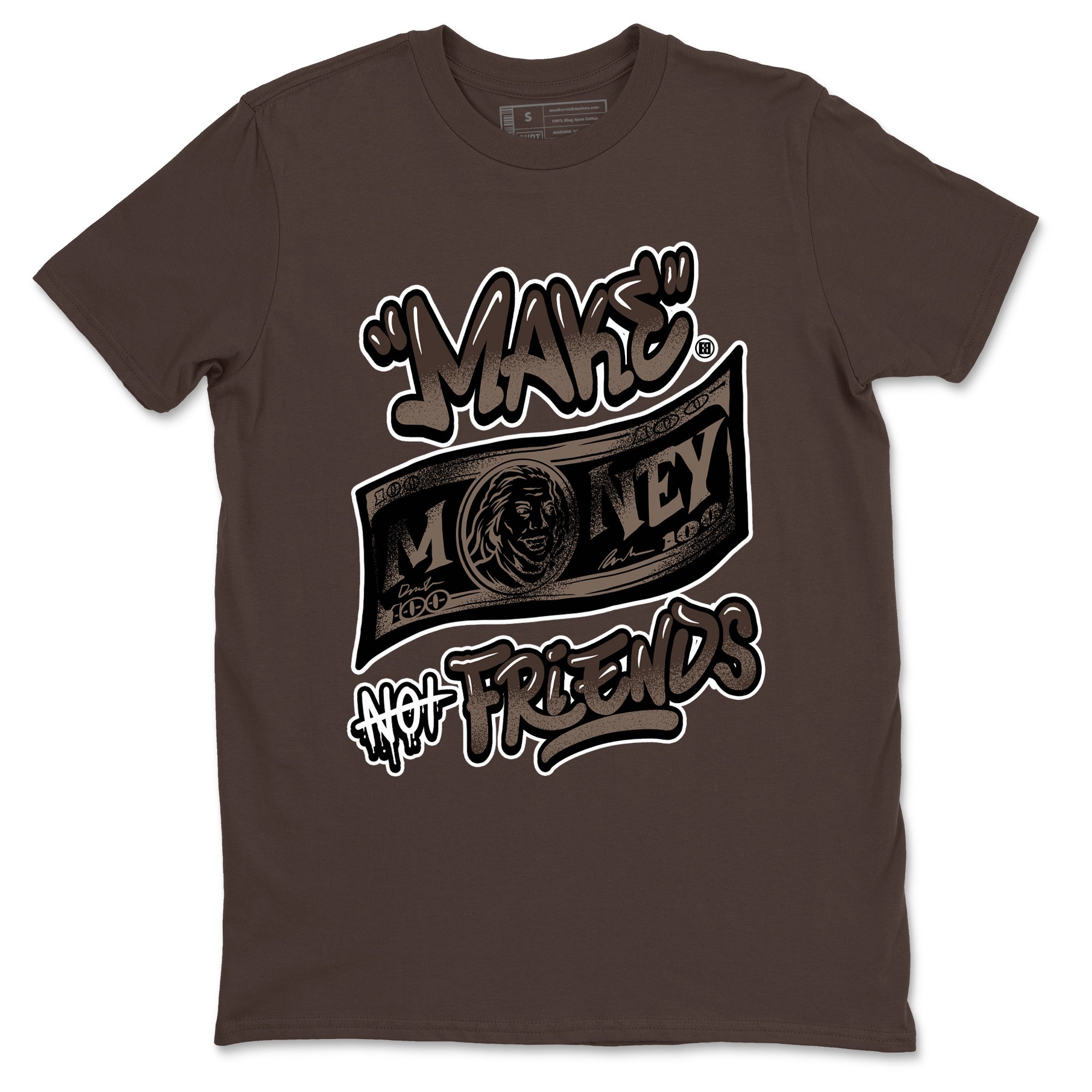 Make Money Not Friends snkmatch Tees - Air Jordan 1 Travis Scott Velvet Brown