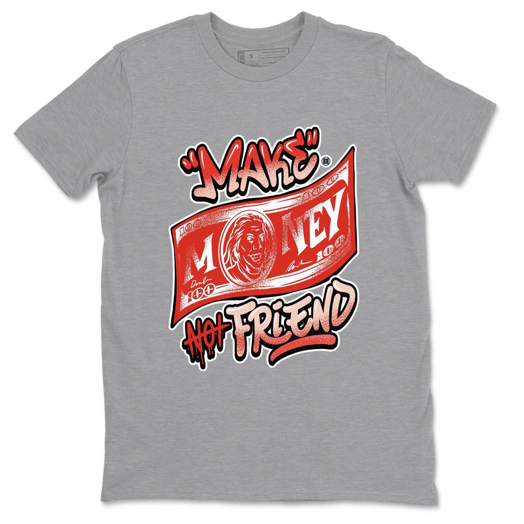 Make Money Not Friends snkmatch Tees - Air Jordan 13 Dune Red
