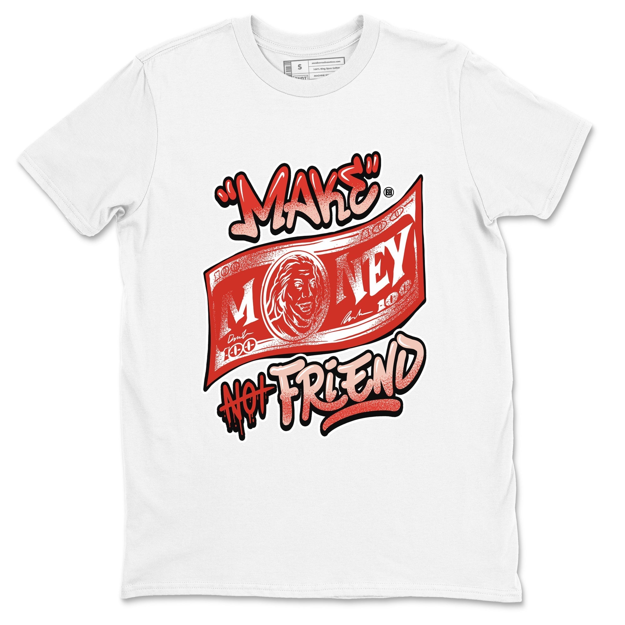 Make Money Not Friends snkmatch Tees - Air Jordan 13 Dune Red