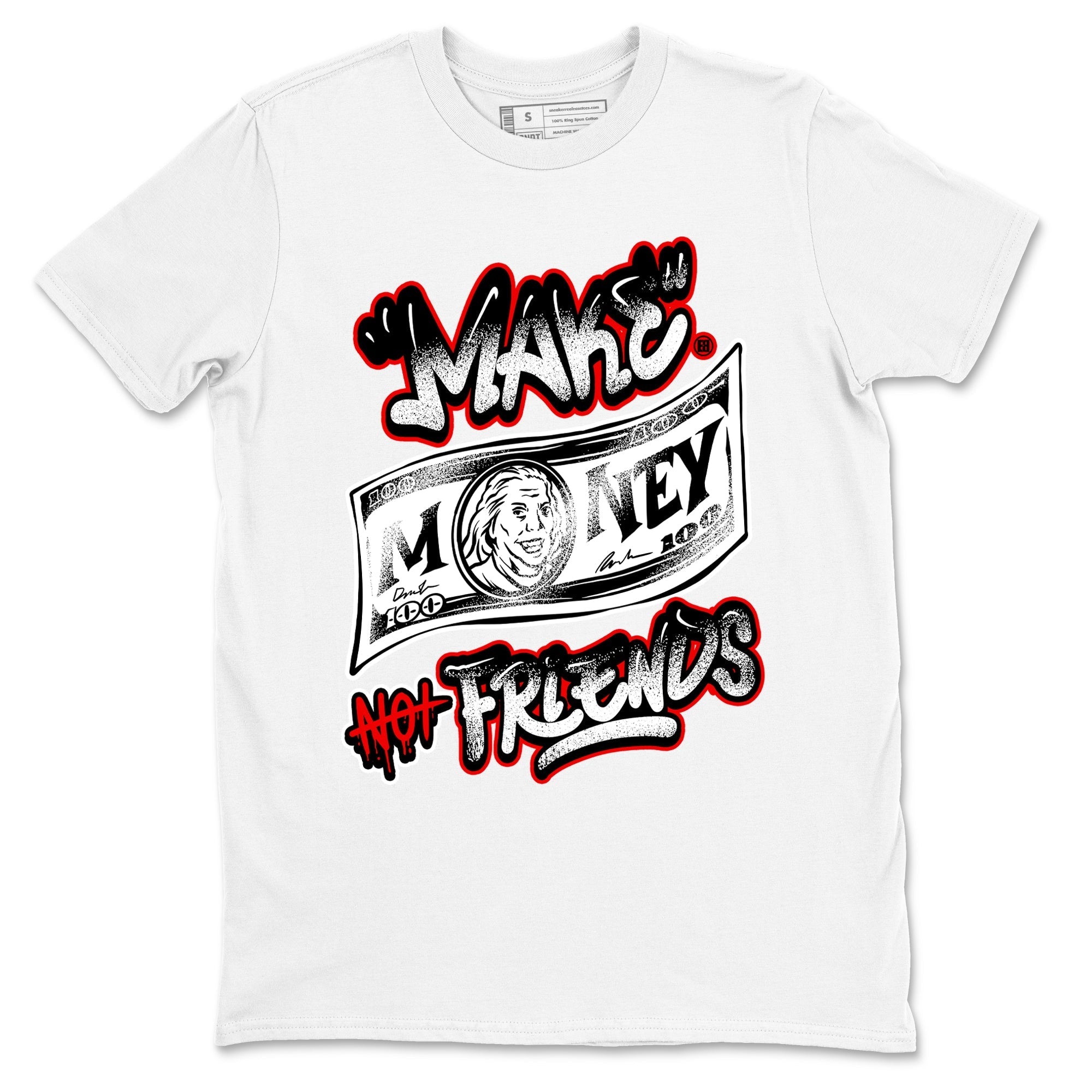Make Money Not Friends snkmatch Tees - Air Jordan 14 Black Toe