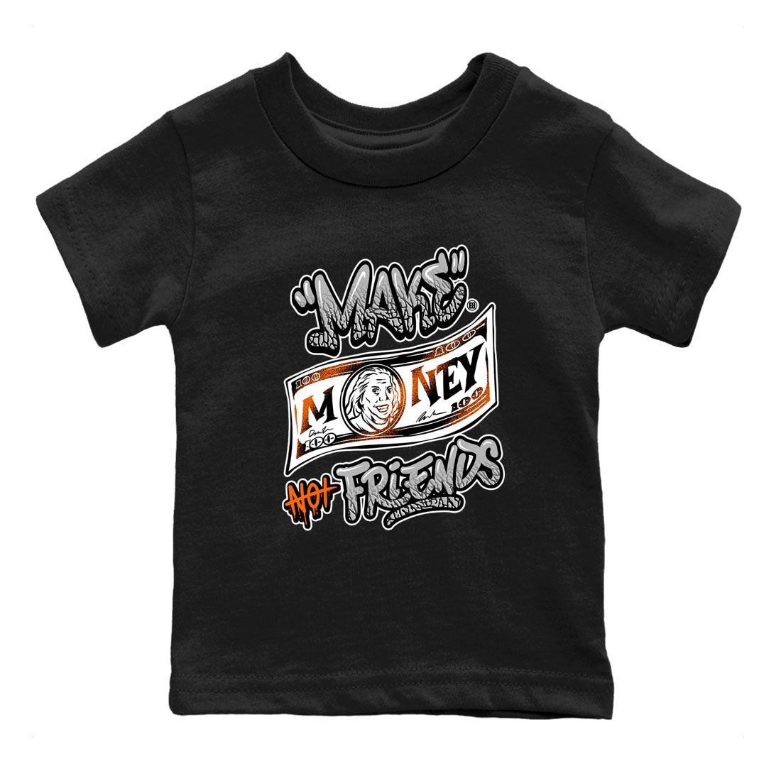 Make Money Not Friends snkmatch Tees Kids - Air Jordan 3 Georgia Peach