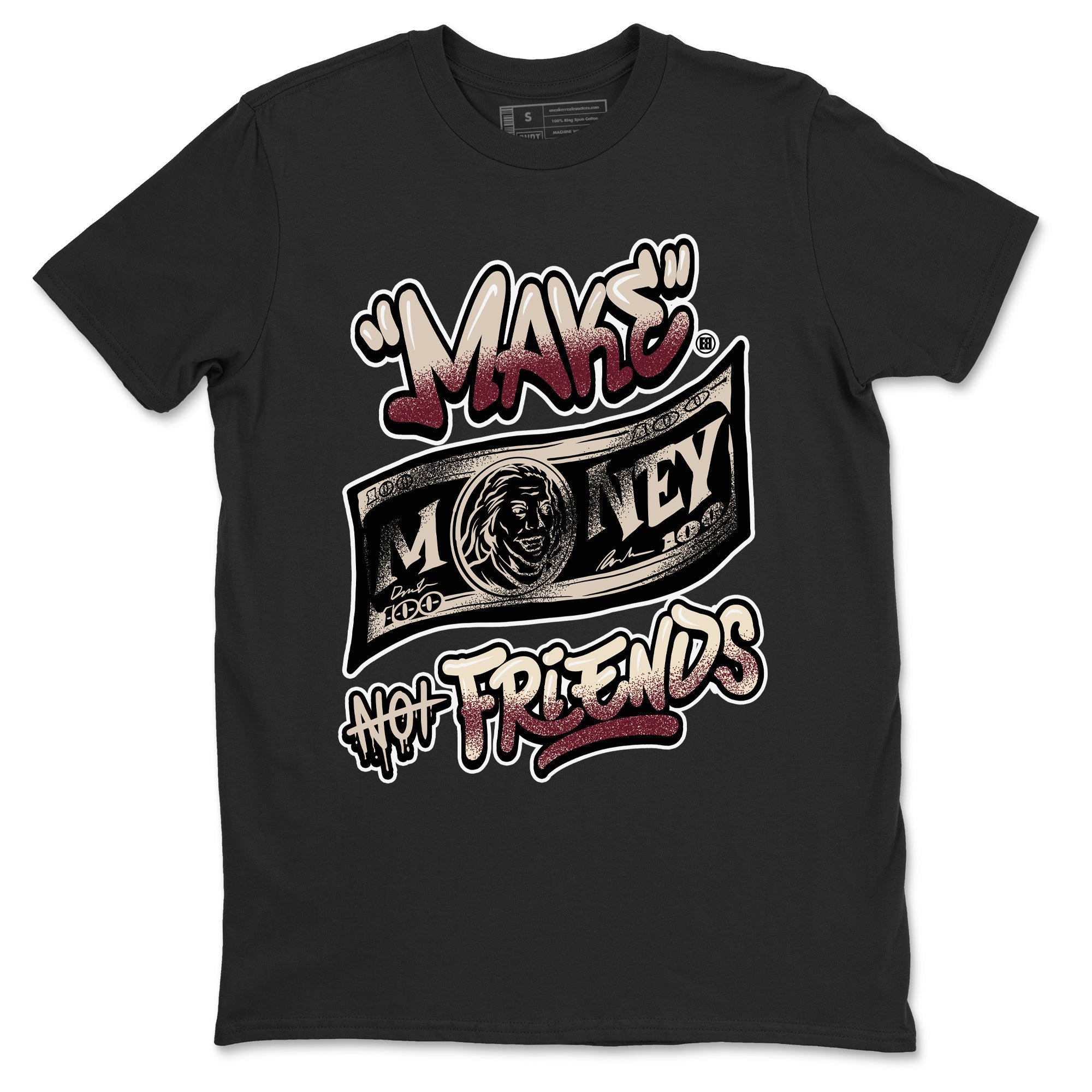 Make Money Not Friends snkmatch Tees - Air Jordan 4 A Ma Maniere x Fossil Stone
