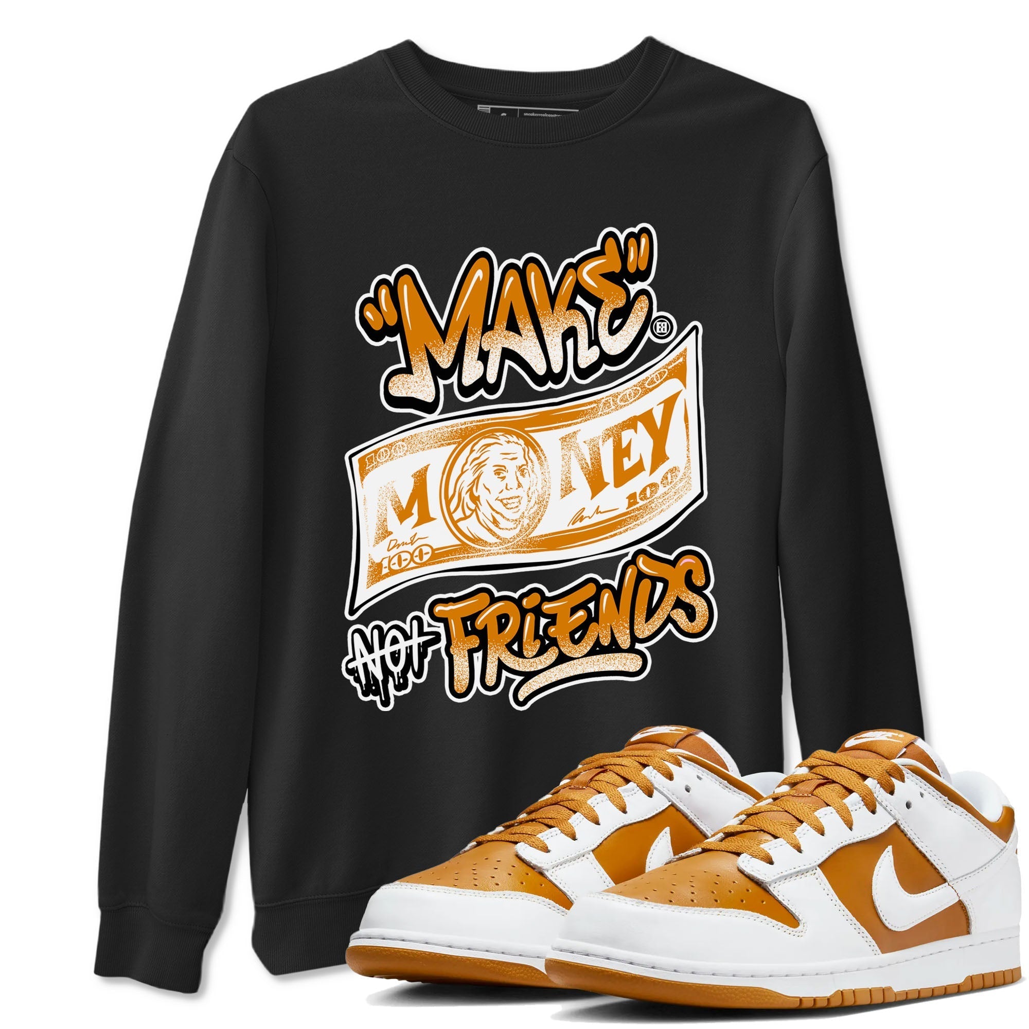 Make Money Not Friends snkmatch Tees - Dunk Dark Curry