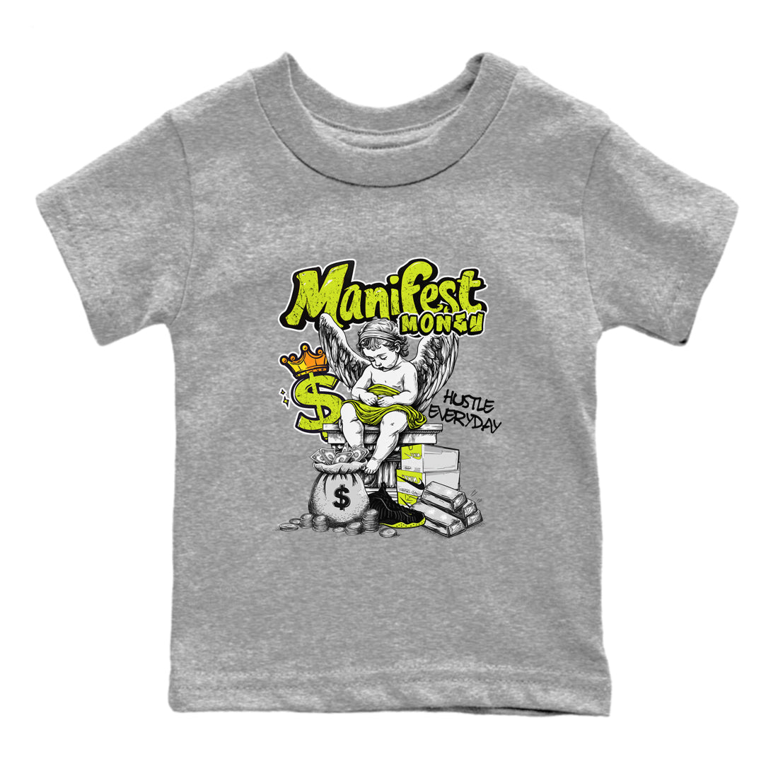 Manifest Money snkmatch Tees Kids - Air Foamposite One Black Volt