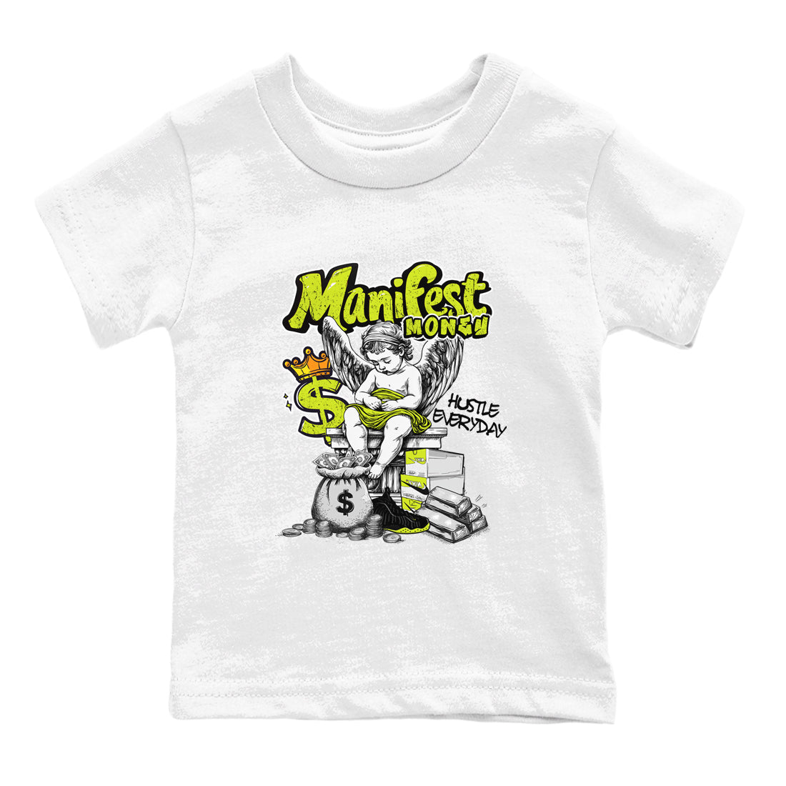 Manifest Money snkmatch Tees Kids - Air Foamposite One Black Volt