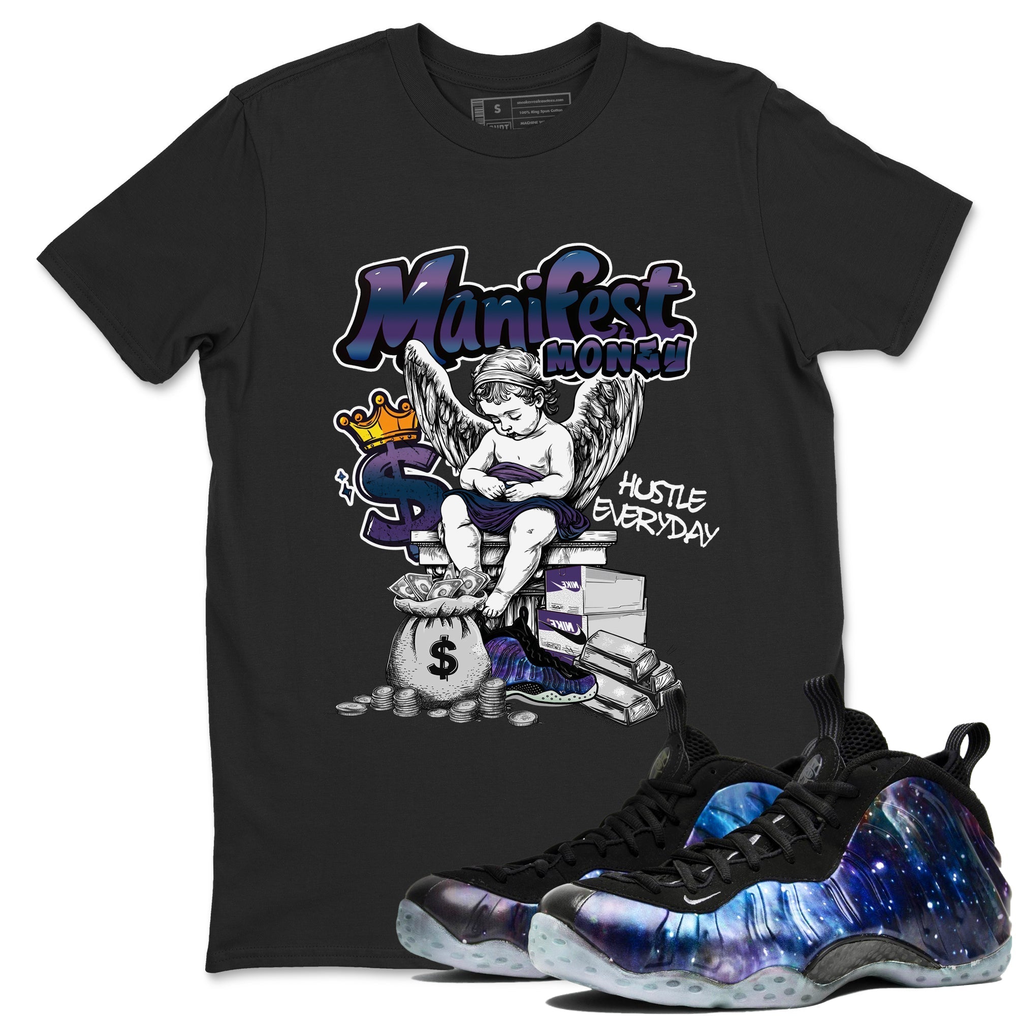 Manifest Money snkmatch Tees - Air Foamposite One Galaxy
