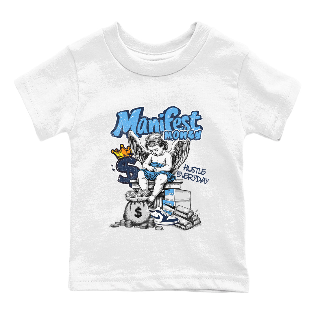 Manifest Money snkmatch Tees Kids - Air Jordan 1 Obsidian