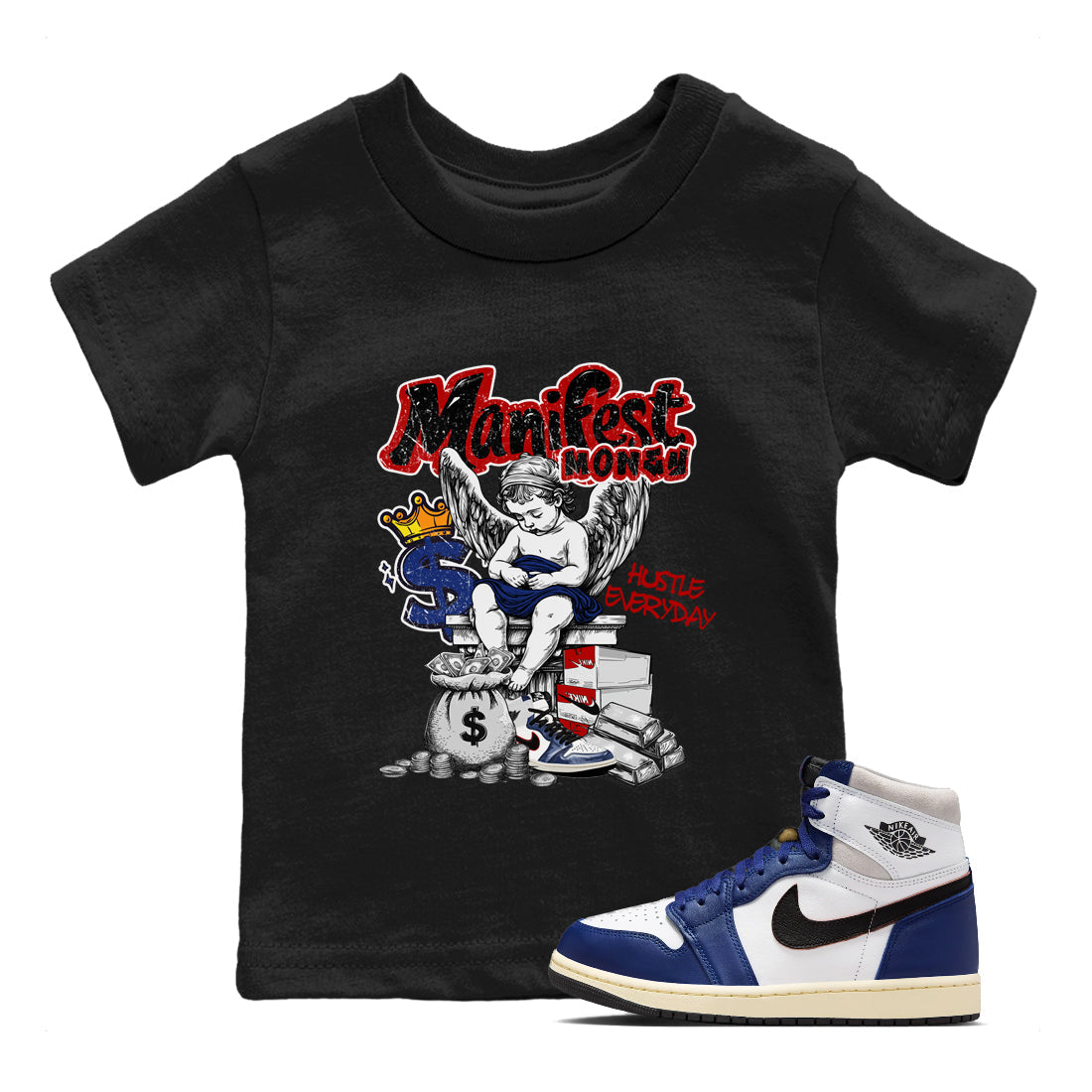 Manifest Money snkmatch Tees Kids - Air Jordan 1 Rare Air
