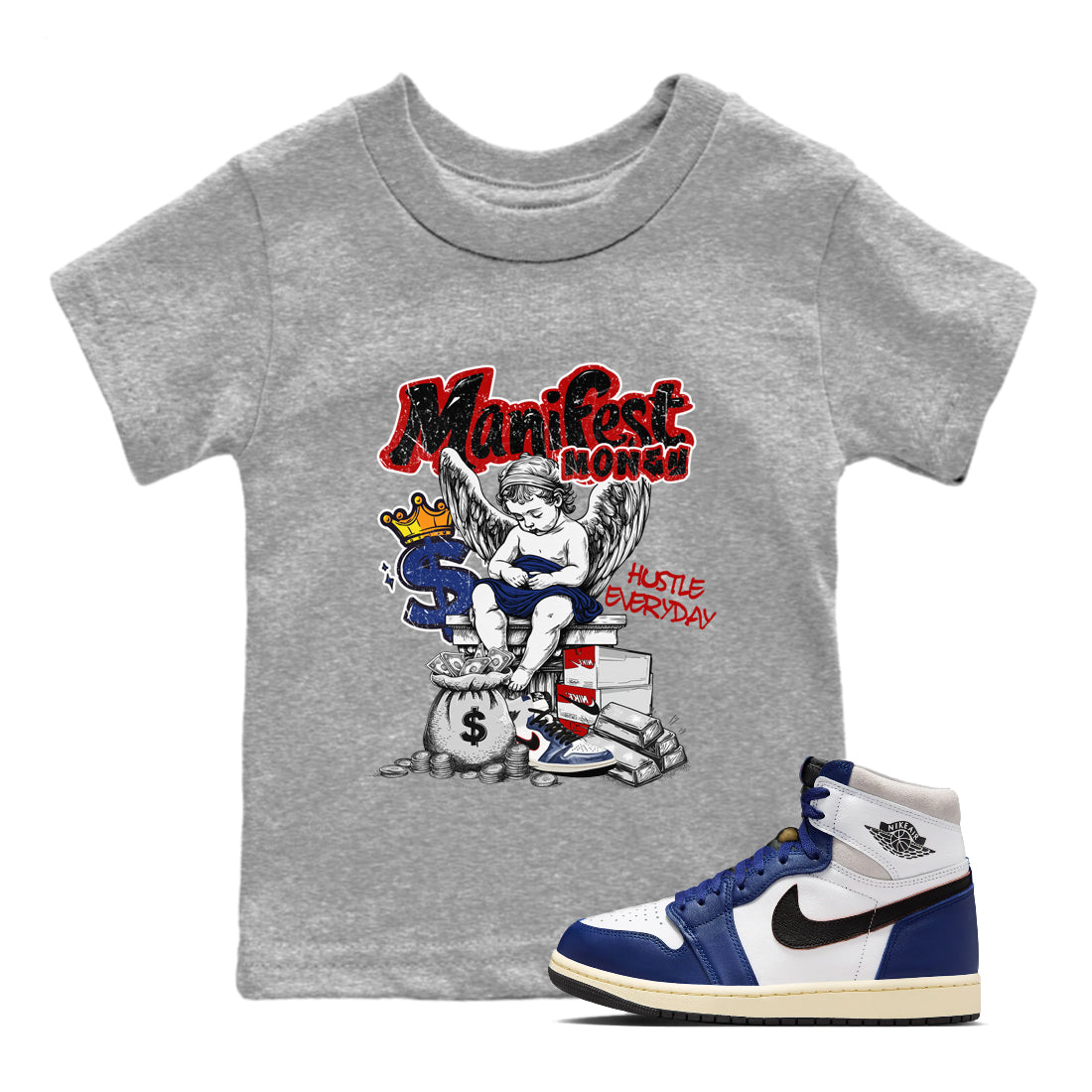 Manifest Money snkmatch Tees Kids - Air Jordan 1 Rare Air