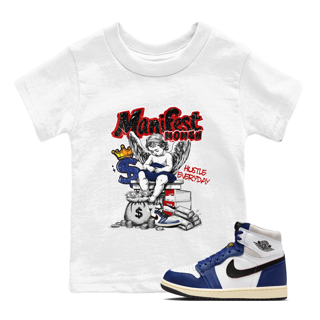 Manifest Money snkmatch Tees Kids - Air Jordan 1 Rare Air