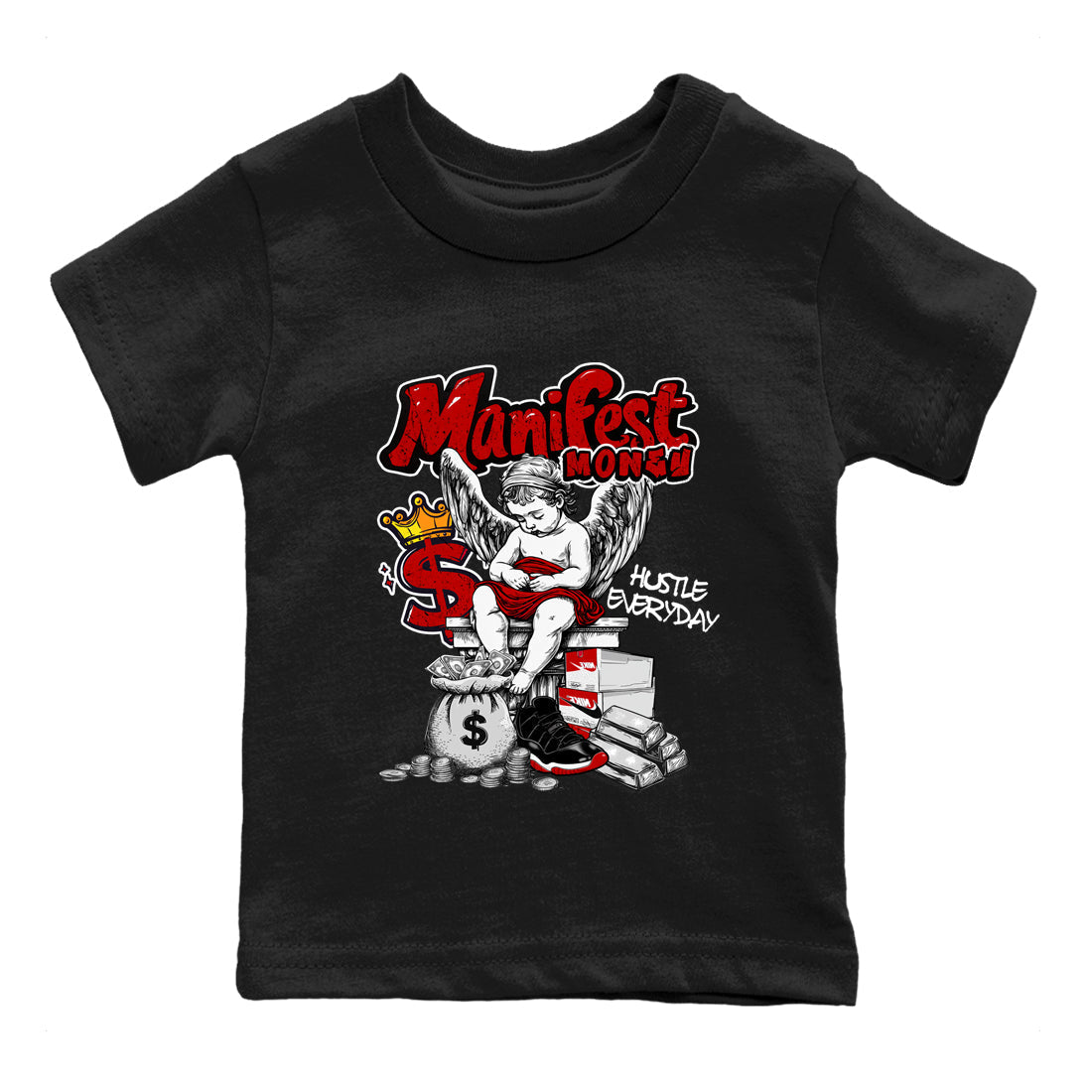 Manifest Money snkmatch Tees Kids - Air Jordan 11 Bred