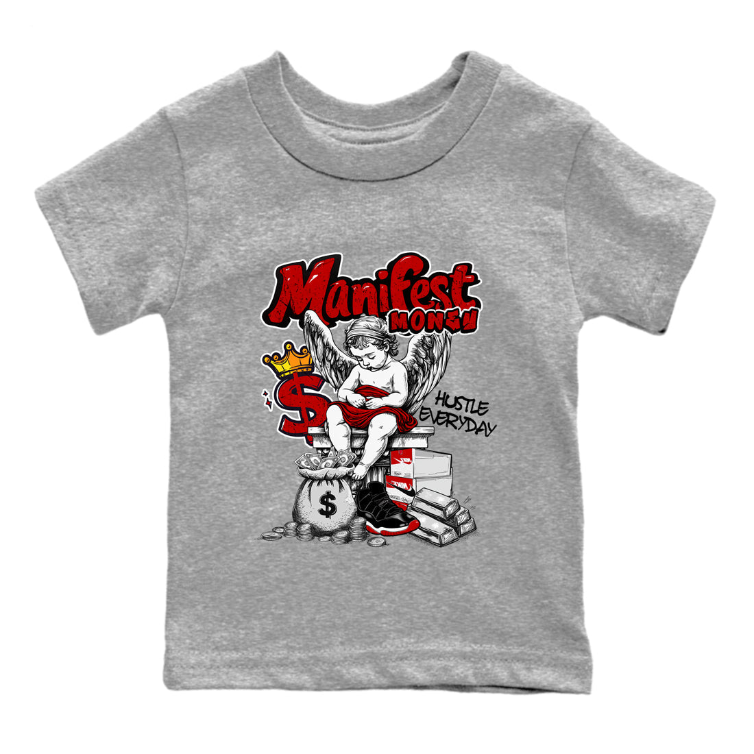 Manifest Money snkmatch Tees Kids - Air Jordan 11 Bred
