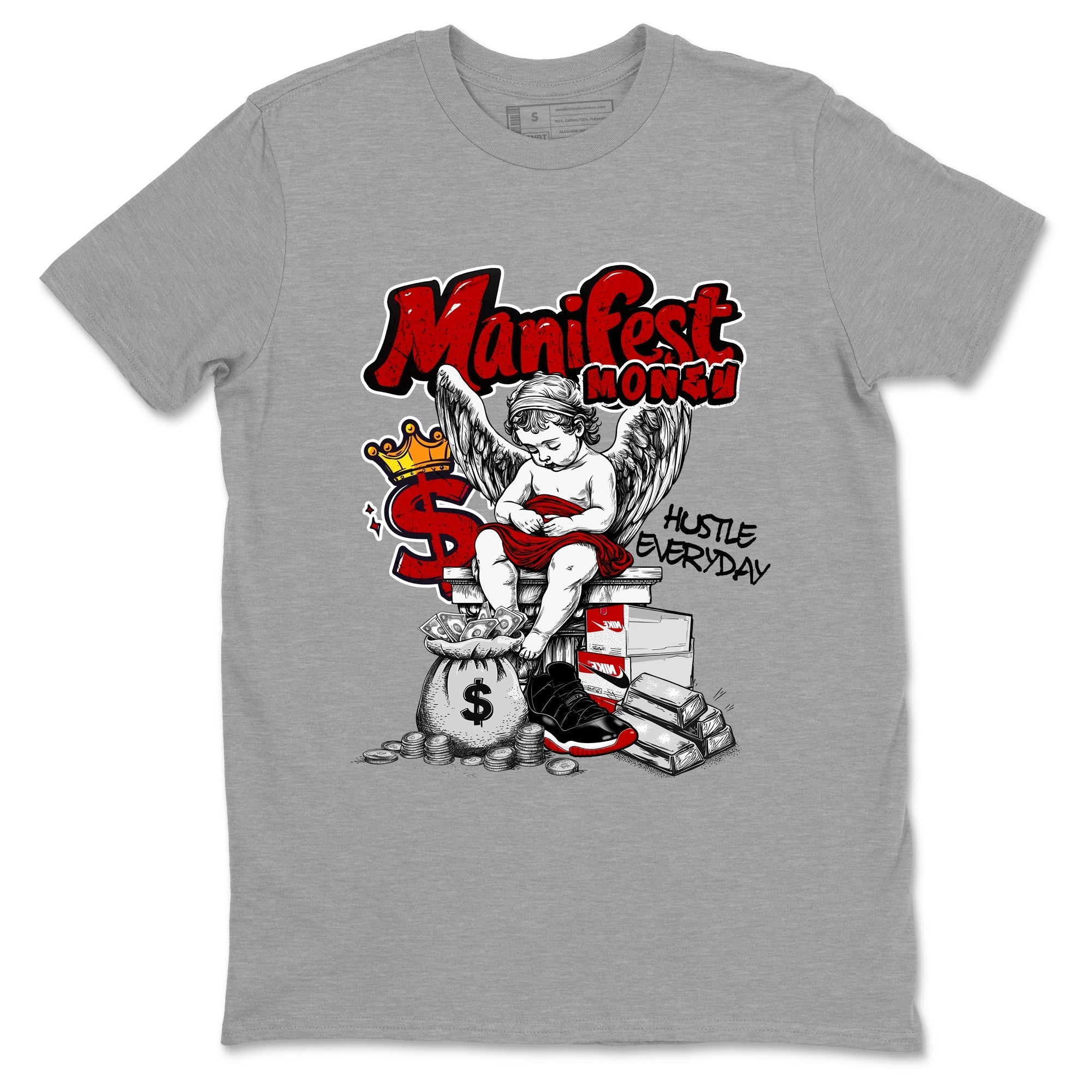 Manifest Money snkmatch Tees - Air Jordan 11 Bred