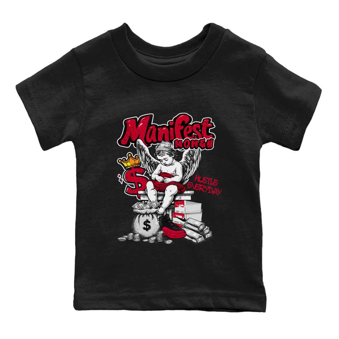 Manifest Money snkmatch Tees Kids - Air Jordan 12 Flu Game