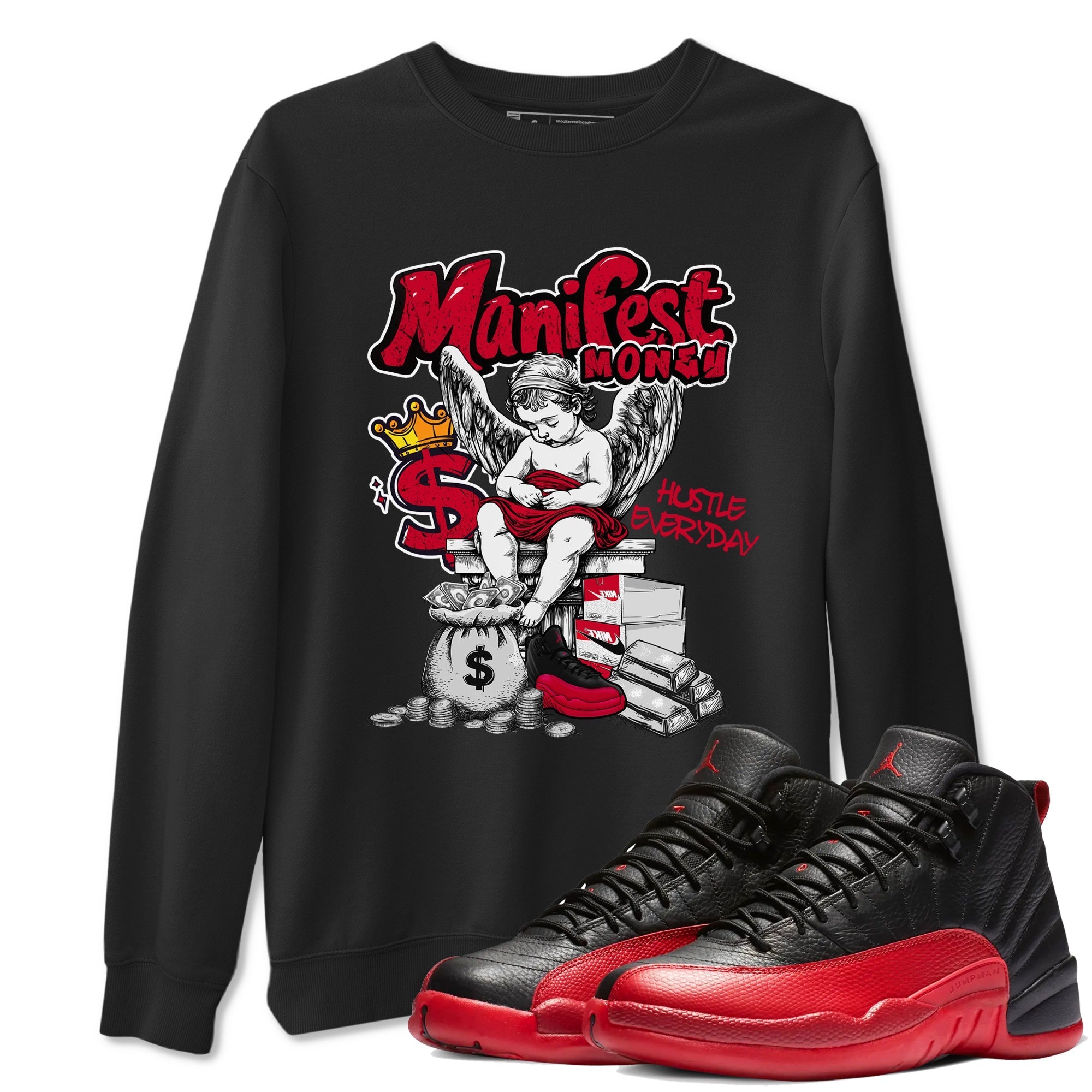 Manifest Money snkmatch Tees - Air Jordan 12 Flu Game