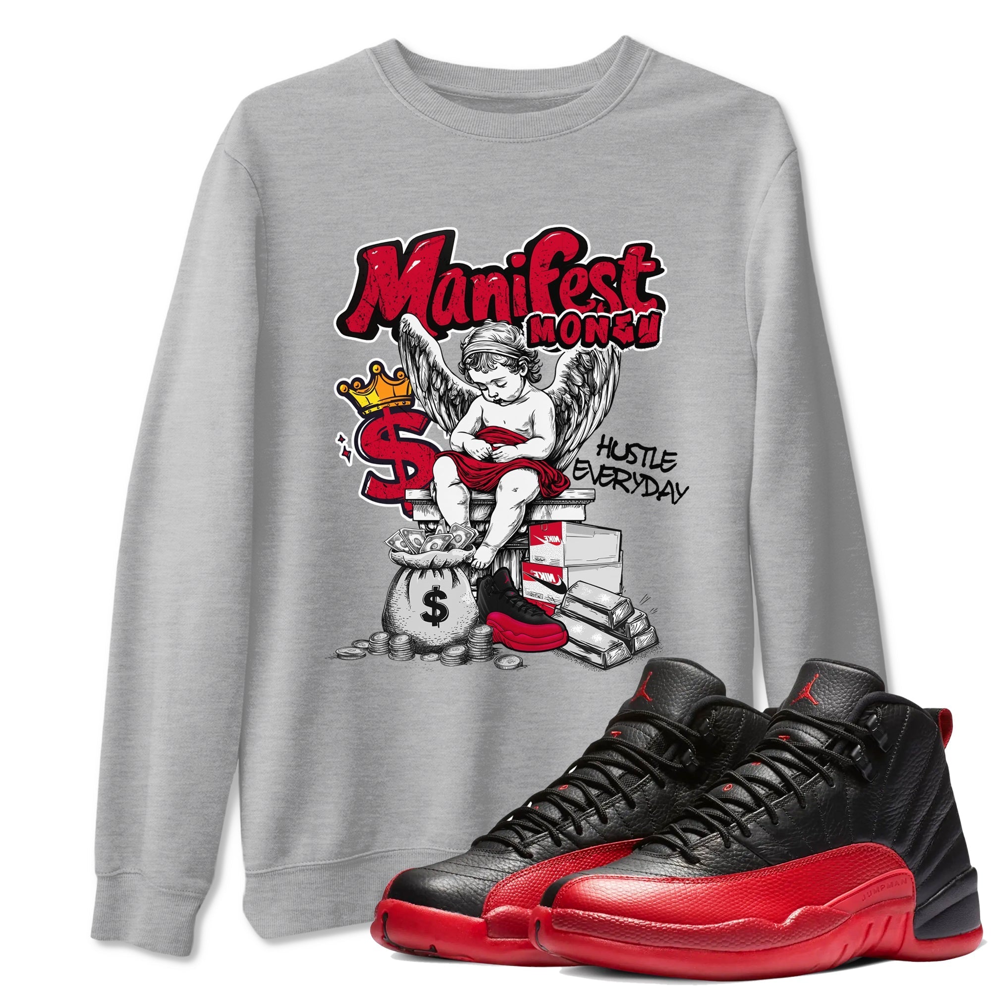 Manifest Money snkmatch Tees - Air Jordan 12 Flu Game