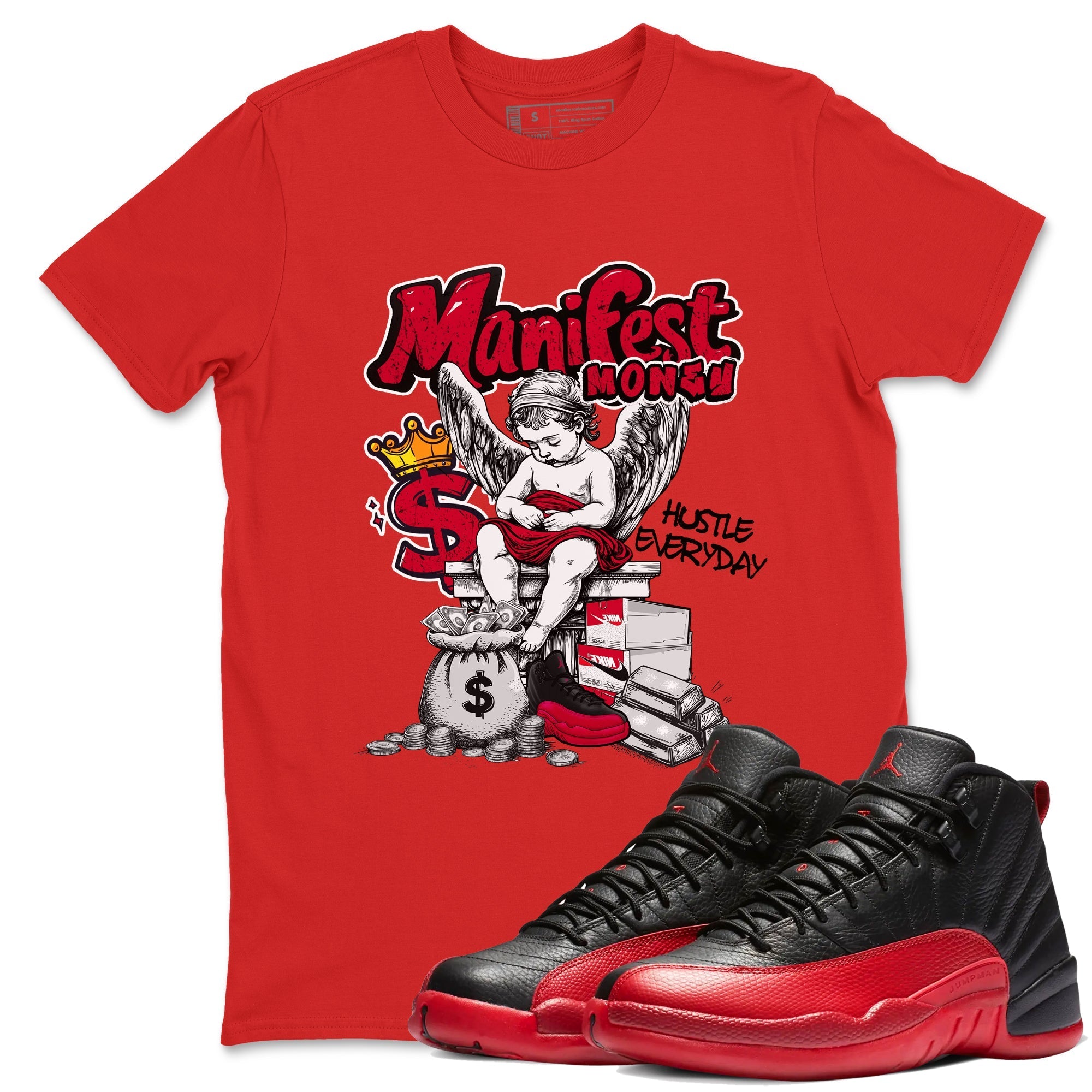Manifest Money snkmatch Tees - Air Jordan 12 Flu Game