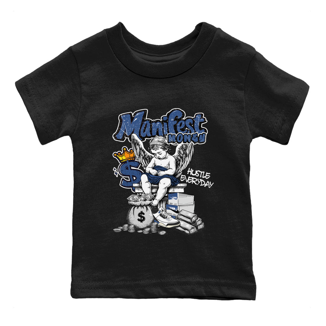 Manifest Money snkmatch Tees Kids - Air Jordan 3 A Ma Maniere x Diffused Blue