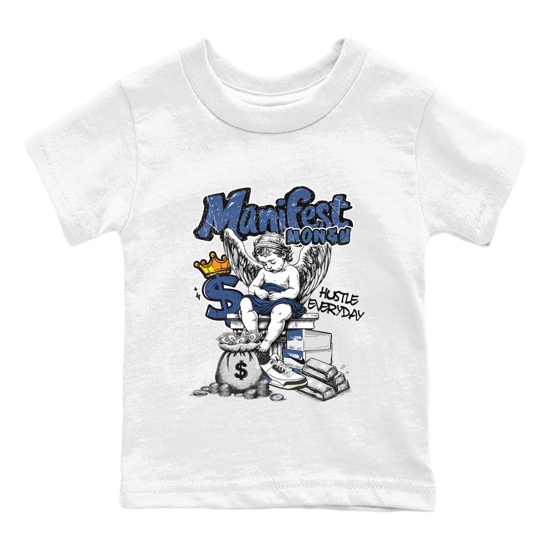 Manifest Money snkmatch Tees Kids - Air Jordan 3 A Ma Maniere x Diffused Blue