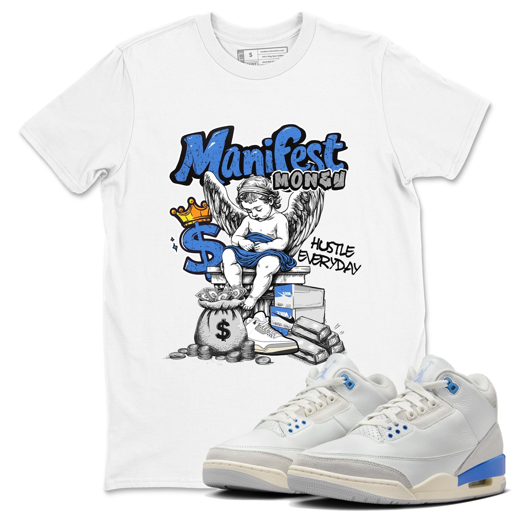 Manifest Money snkmatch Tees - Air Jordan 3 Lucky Shorts