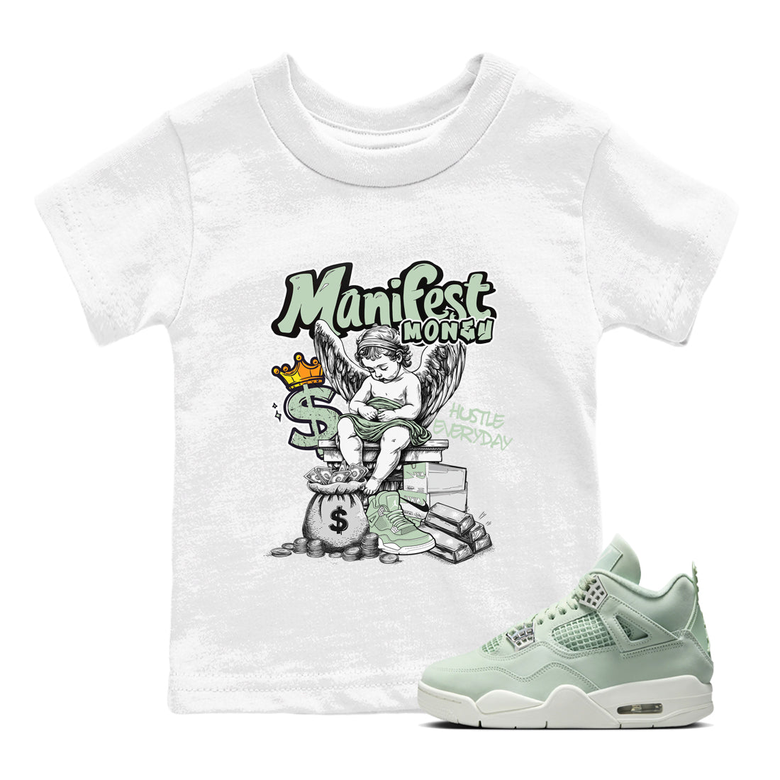 Manifest Money snkmatch Tees Kids - Air Jordan 4 Abundance