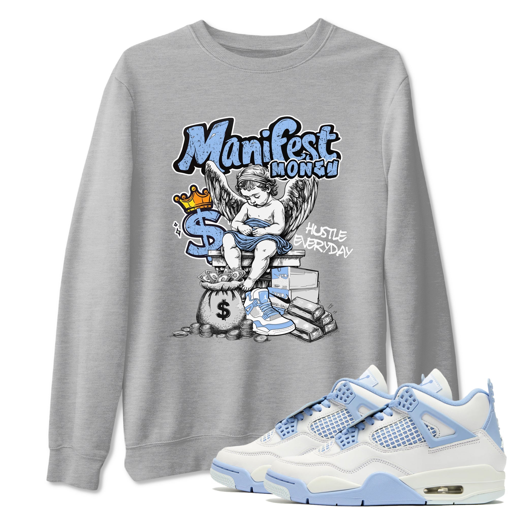 Manifest Money snkmatch Tees - Air Jordan 4 Aluminum