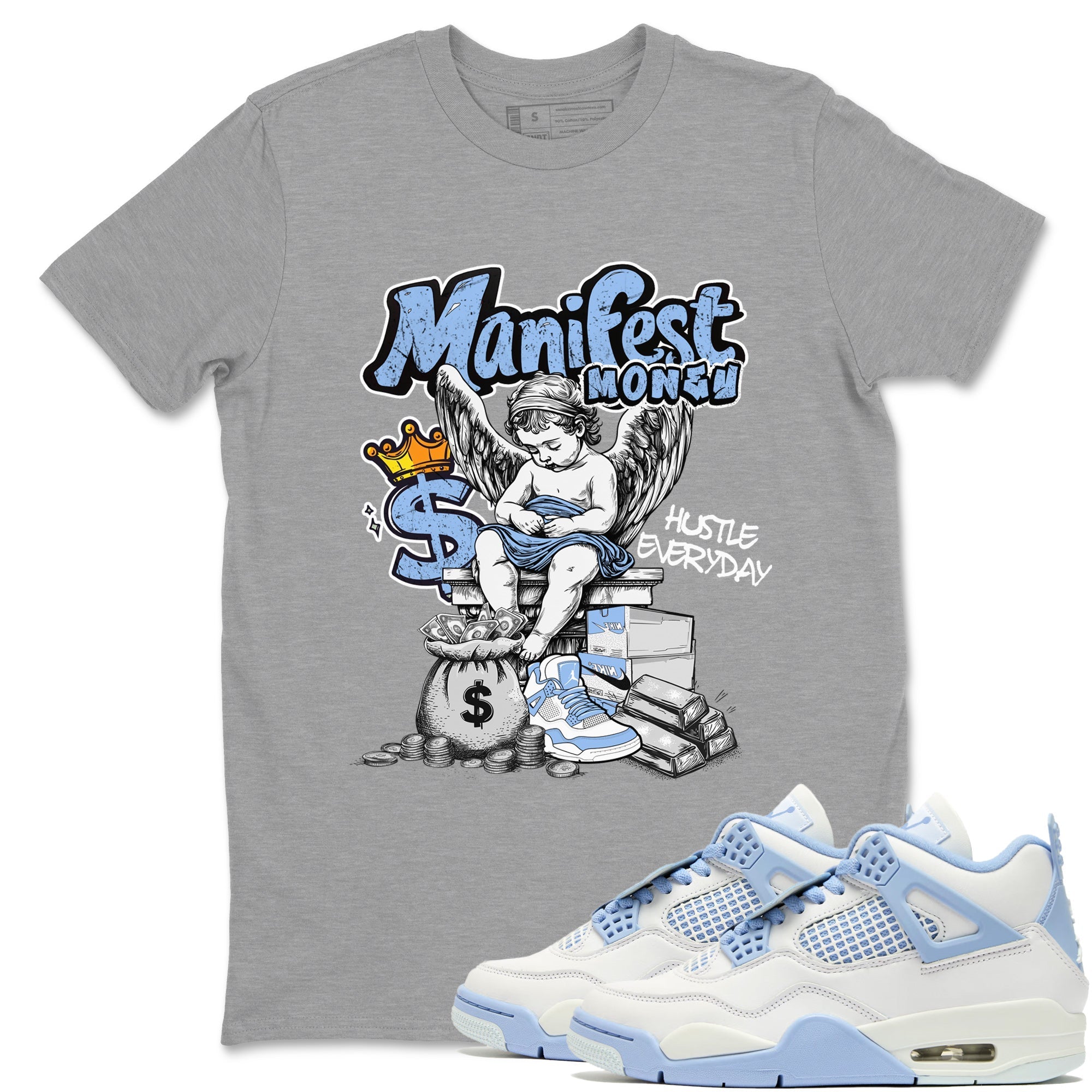 Manifest Money snkmatch Tees - Air Jordan 4 Aluminum