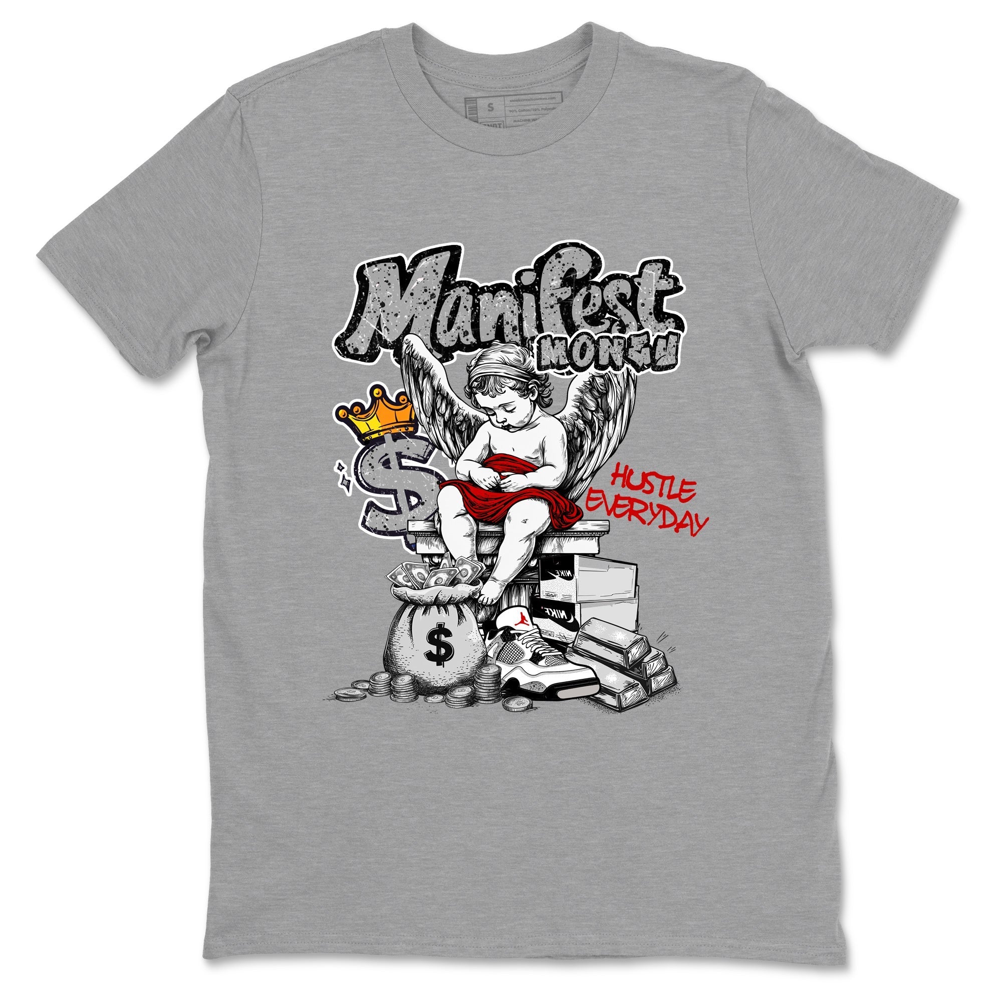 Manifest Money snkmatch Tees - Air Jordan 4 White Cement
