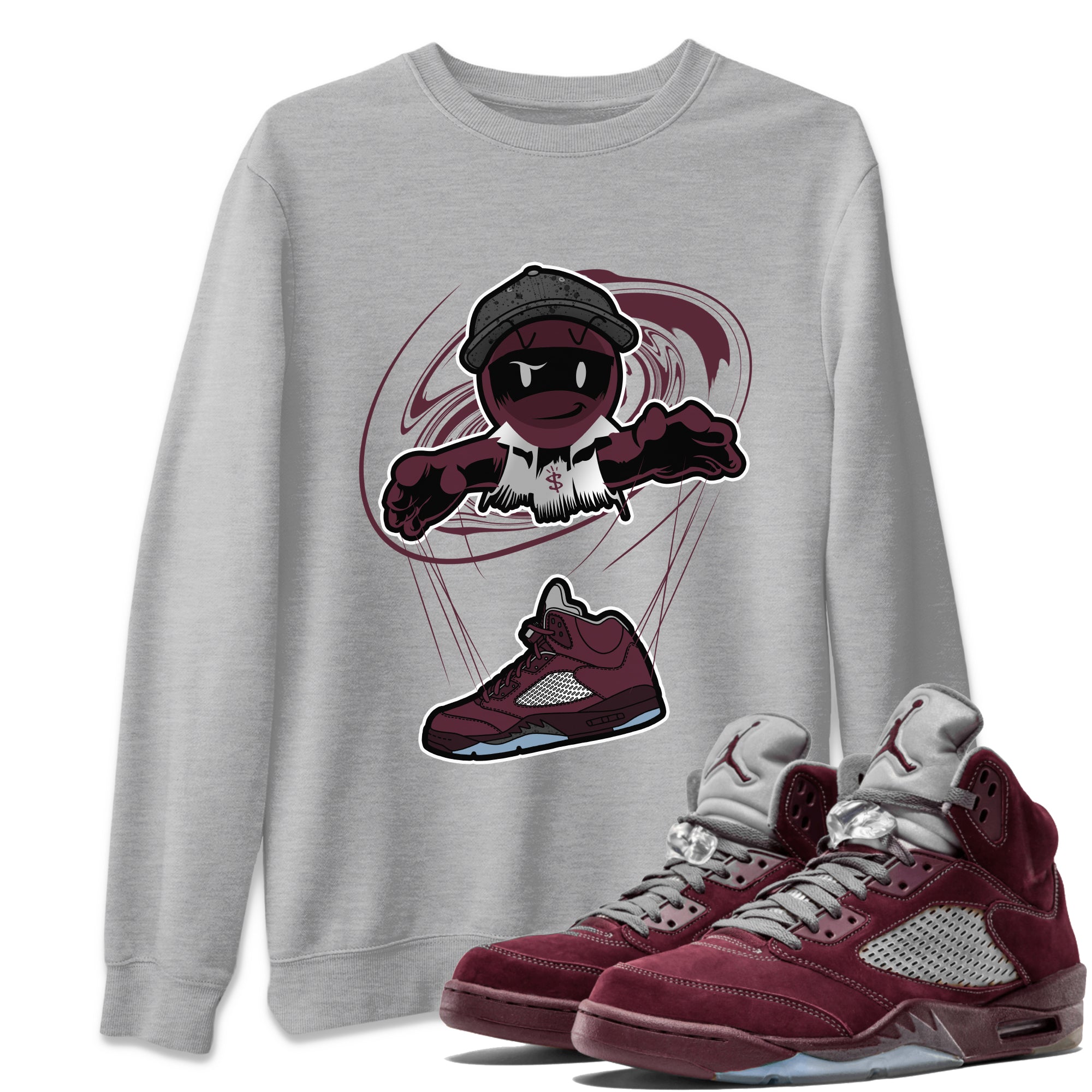 Marionette snkmatch Tee - Air Jordan 5 Burgundy
