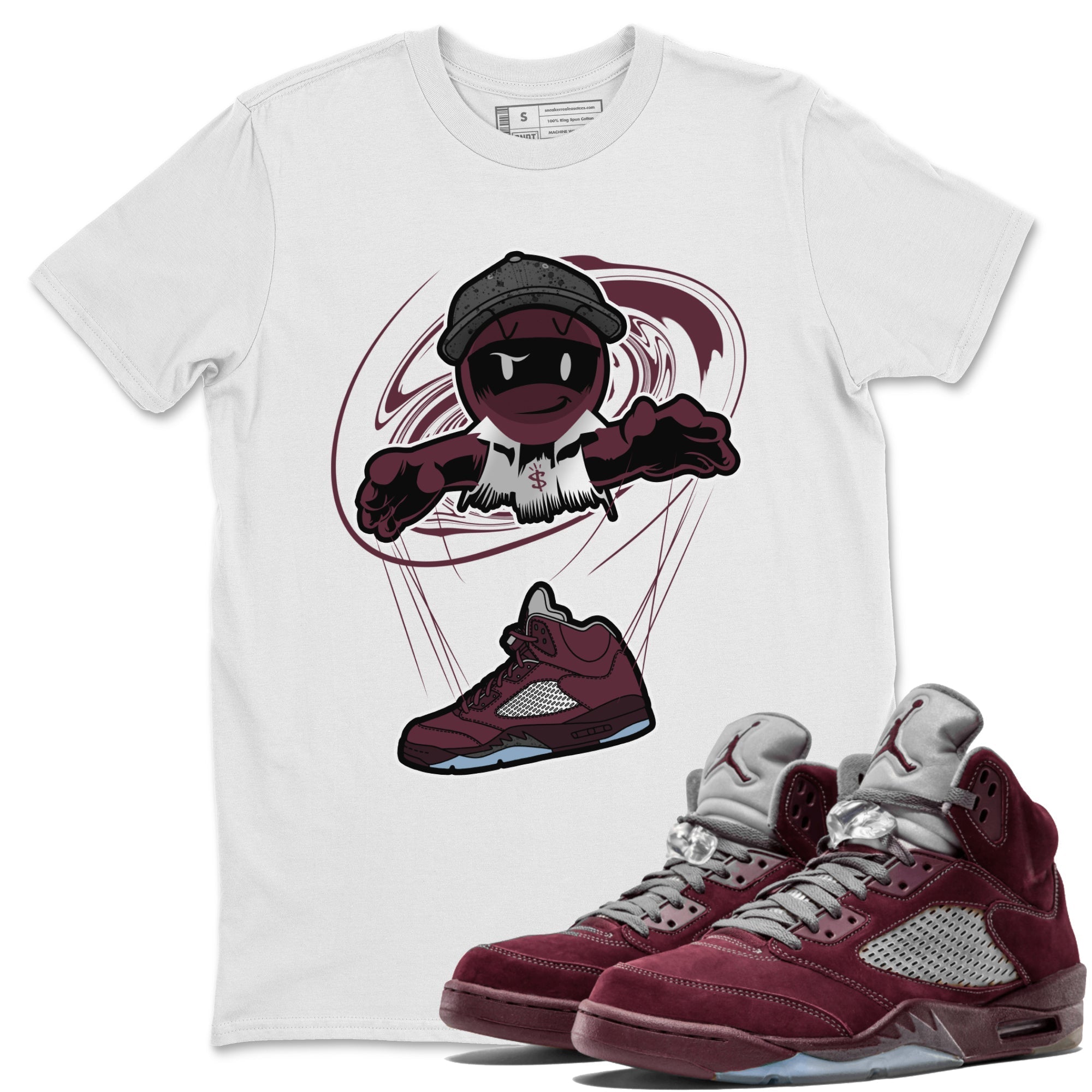Marionette snkmatch Tee - Air Jordan 5 Burgundy