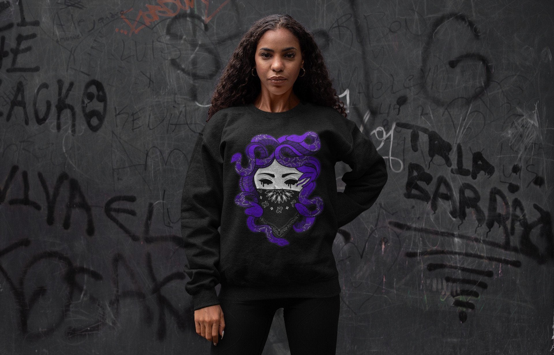 Medusa Unisex Tops - Air Jordan 1 Court Purple