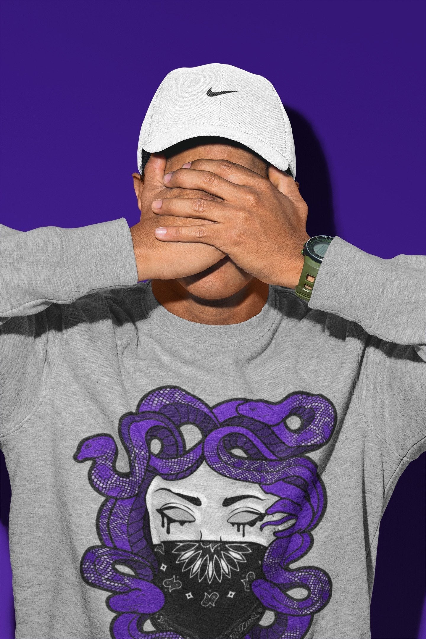 Medusa Unisex Tops - Air Jordan 1 Court Purple