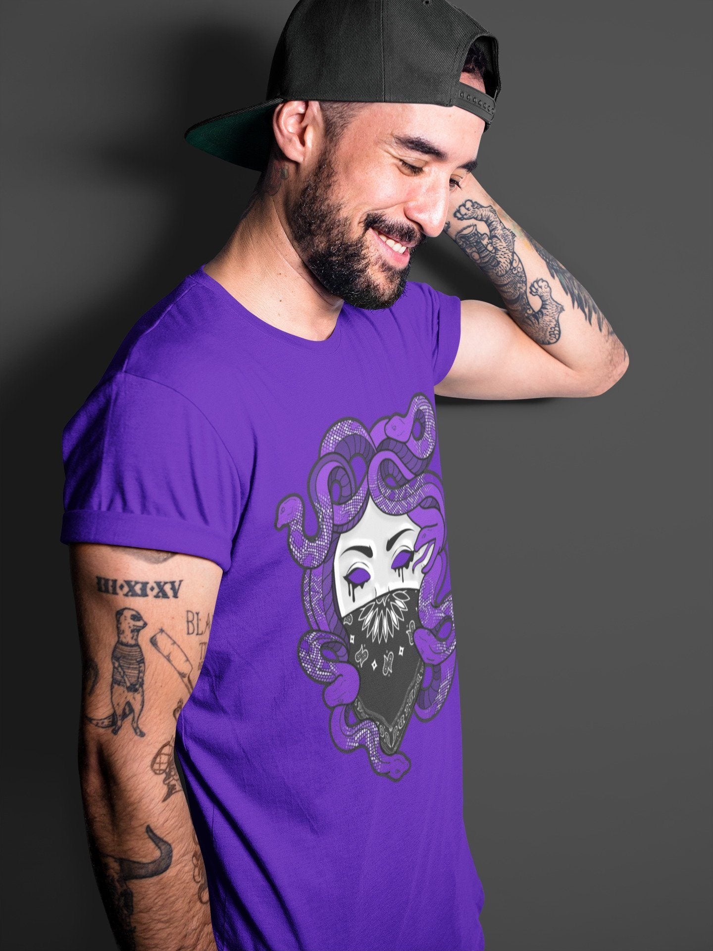 Medusa Unisex Tops - Air Jordan 1 Court Purple