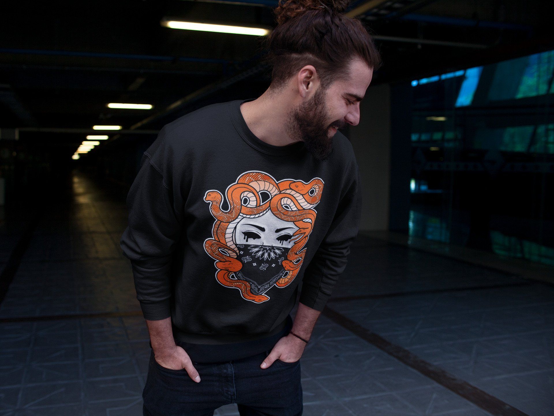 Medusa Unisex Tops - Air Jordan 1 Electro Orange
