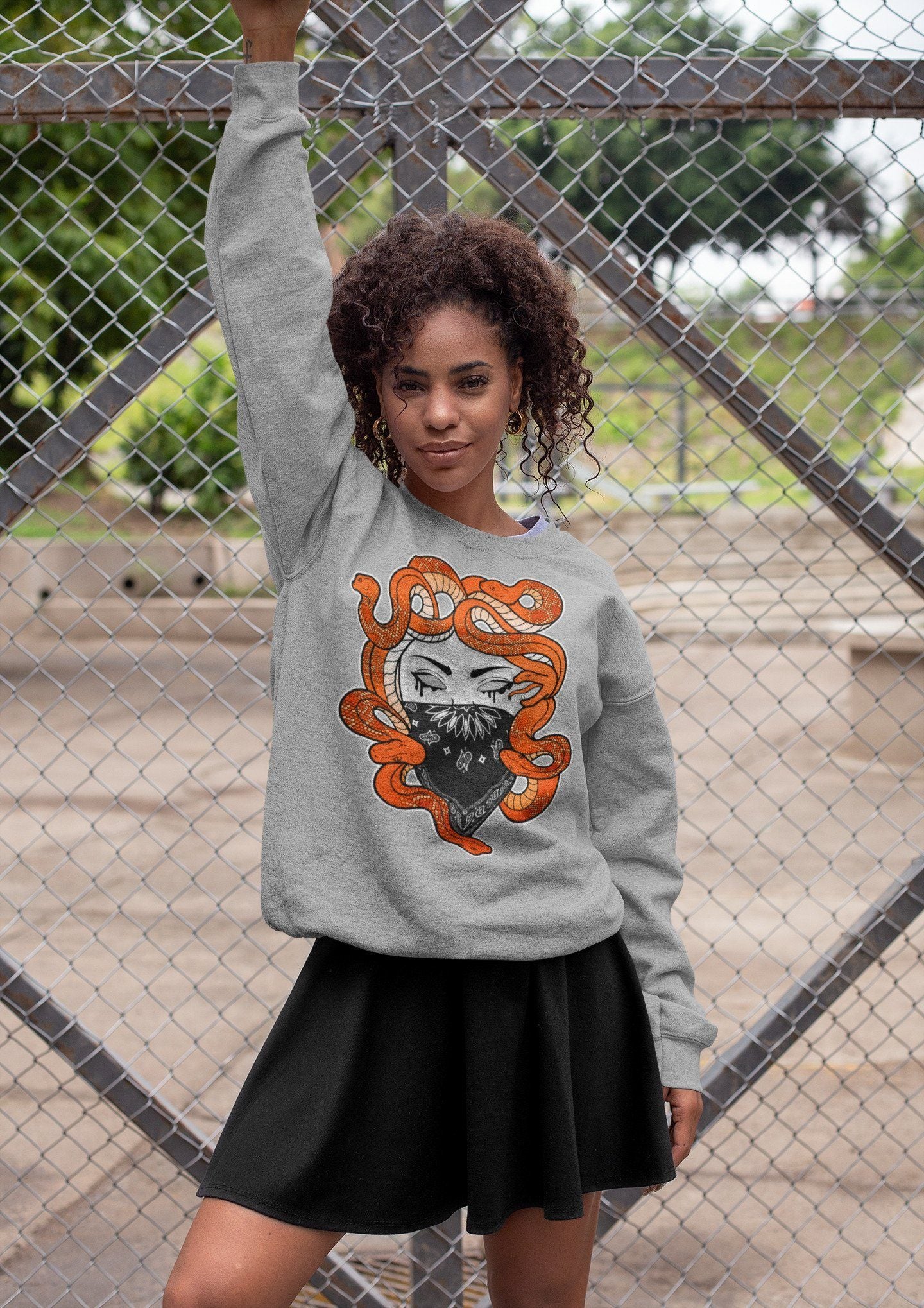 Medusa Unisex Tops - Air Jordan 1 Electro Orange