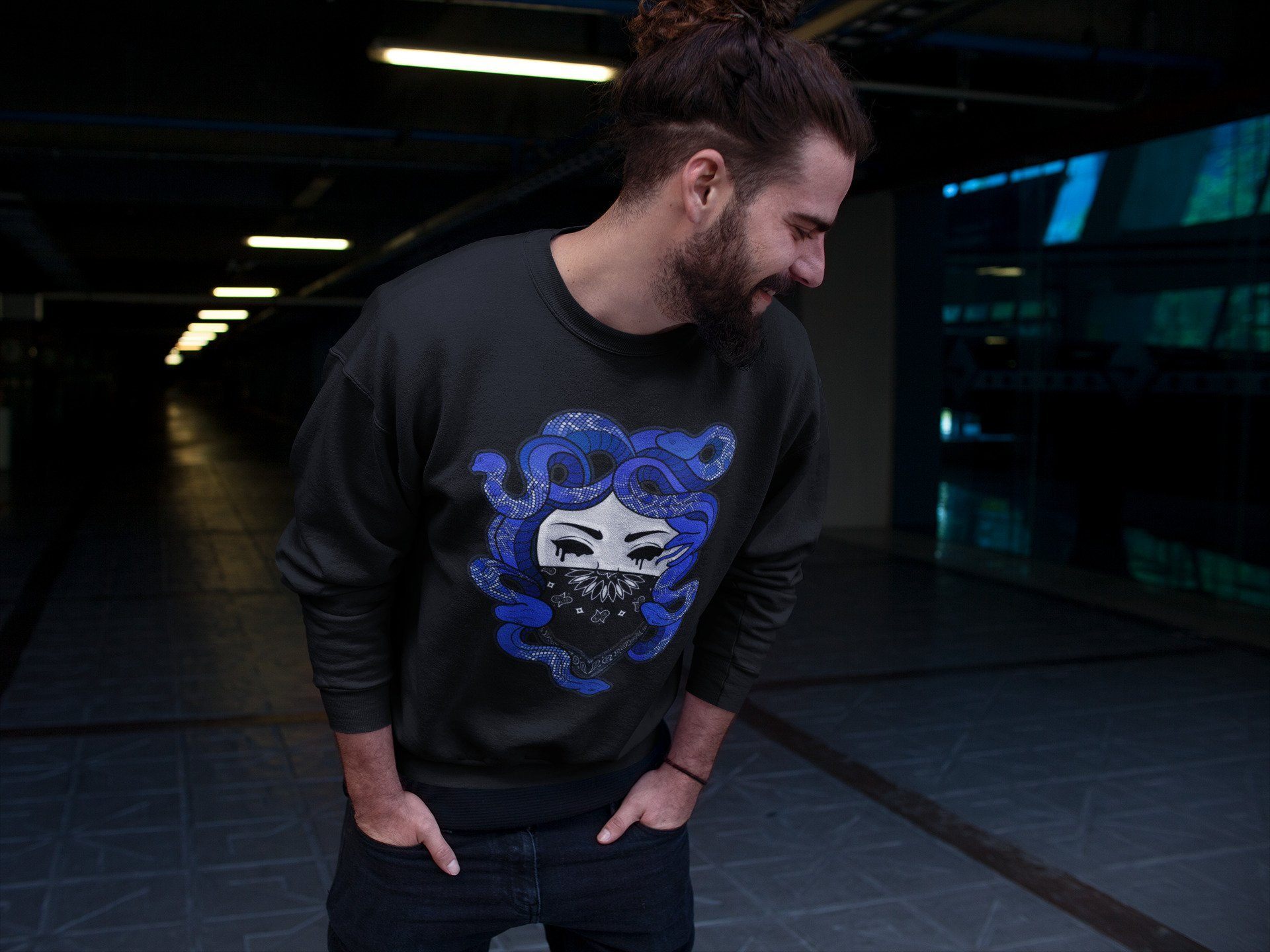 Medusa Unisex Tops - Air Jordan 1 Royal Black