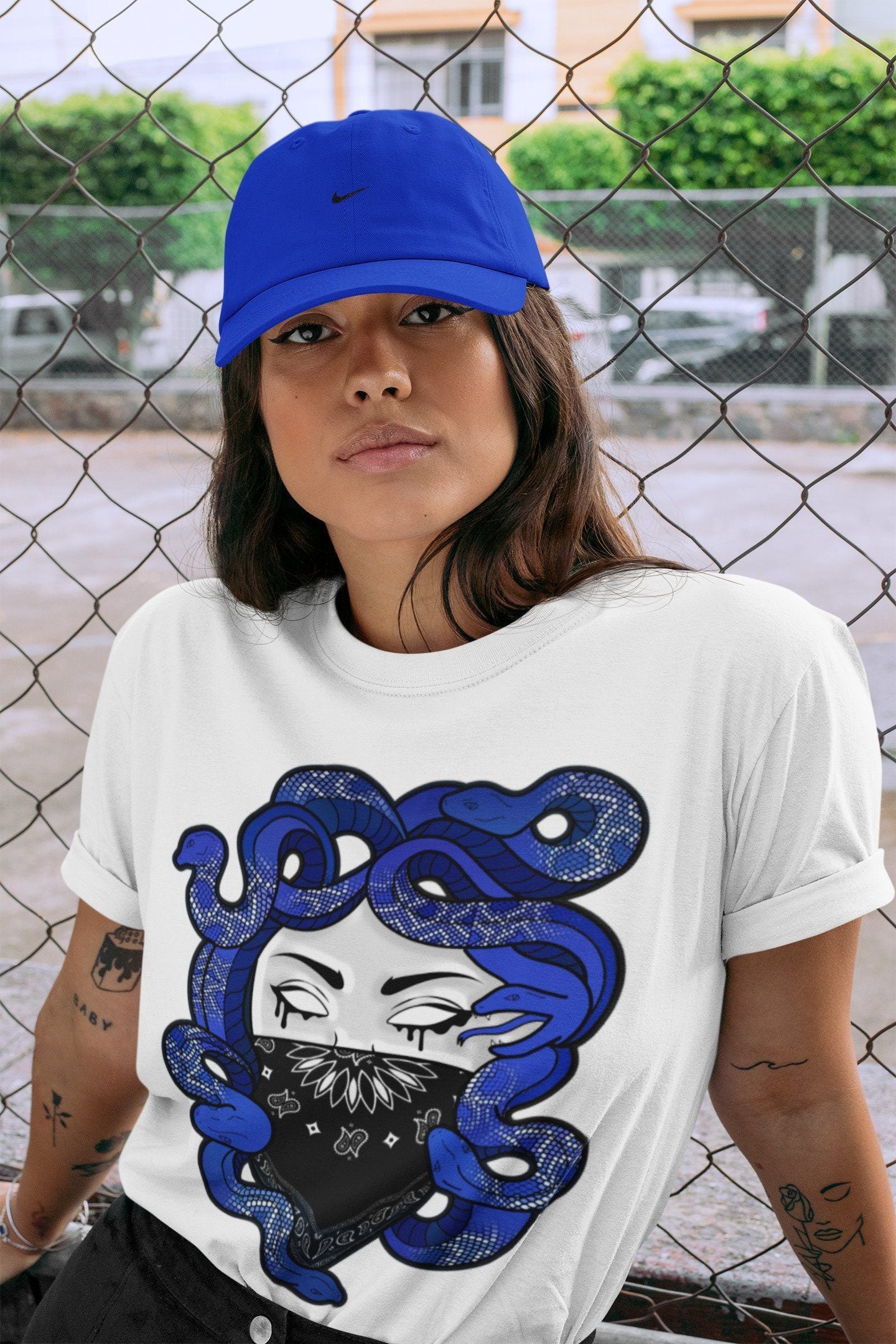 Medusa Unisex Tops - Air Jordan 1 Royal Black
