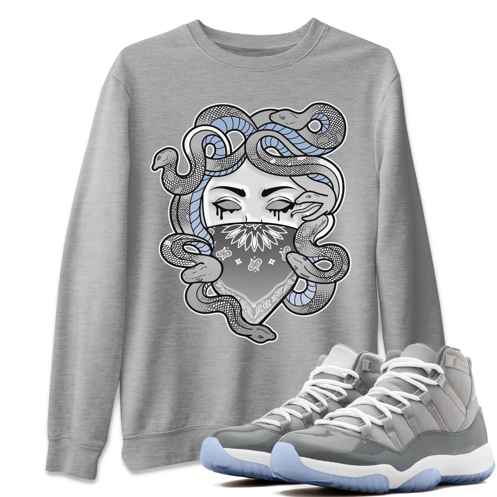 Medusa Unisex Tops - Air Jordan 11 Cool Grey