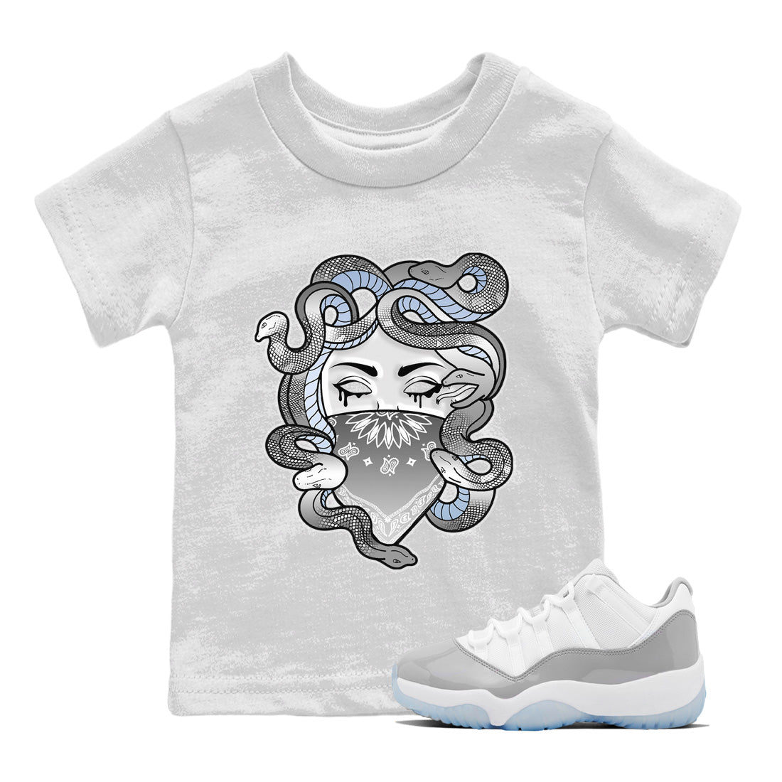 Medusa Kids Tops - Air Jordan 11 White Cement