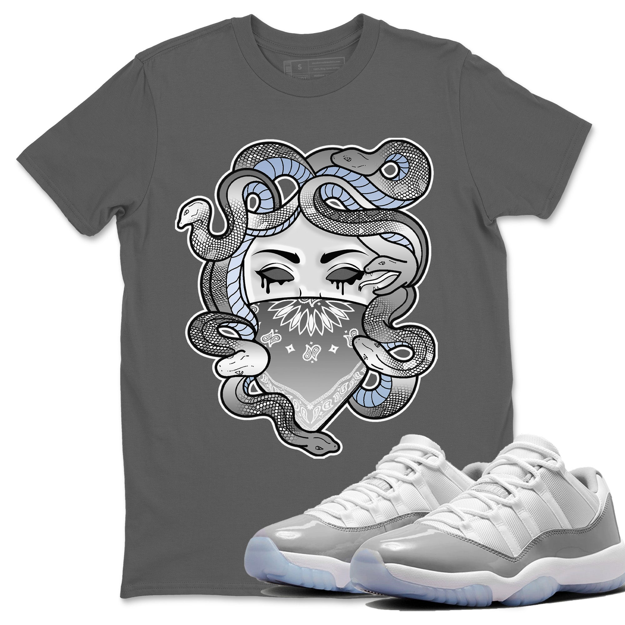 Medusa Unisex Tops - Air Jordan 11 White Cement
