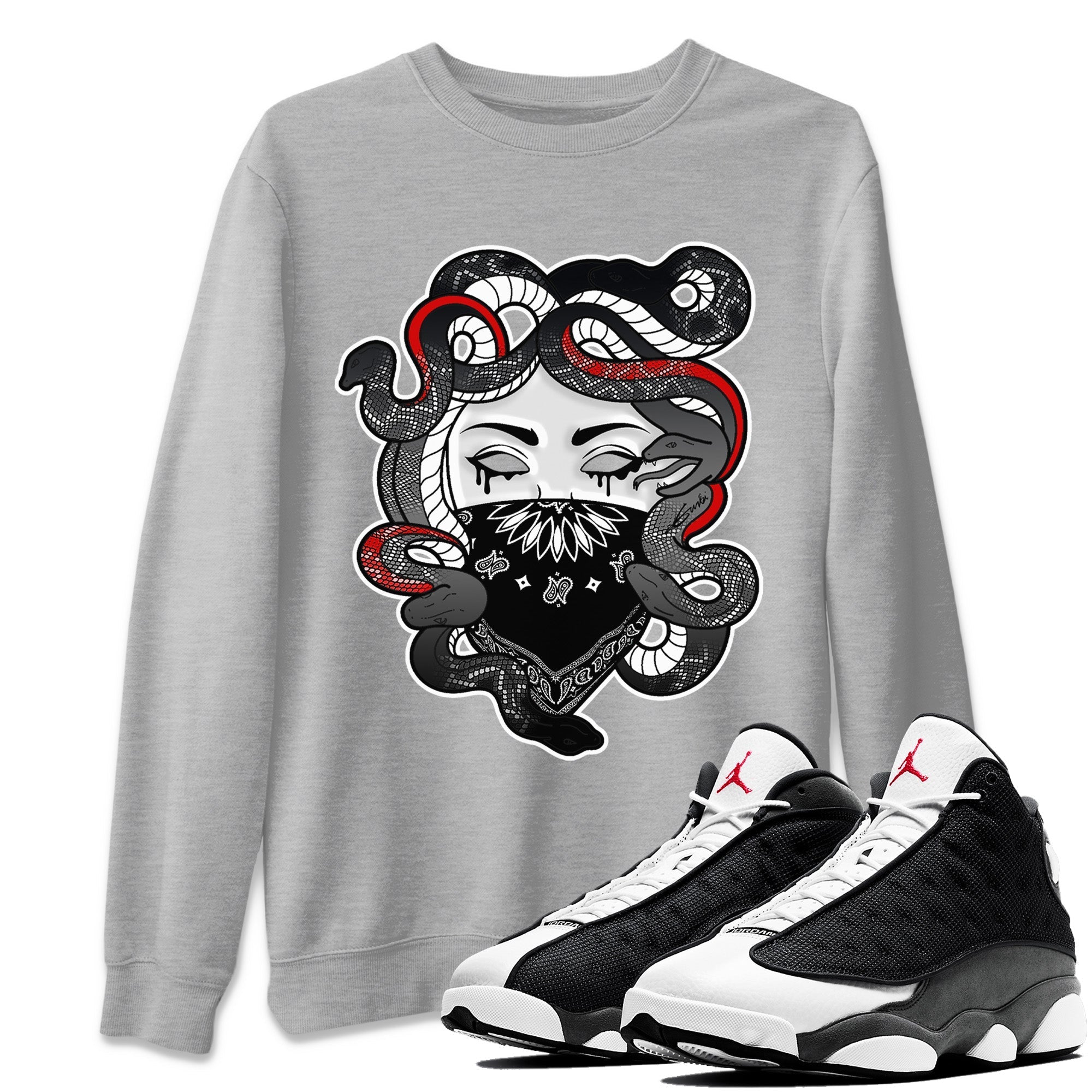 Medusa Unisex Tops - Air Jordan 13 Black Flint