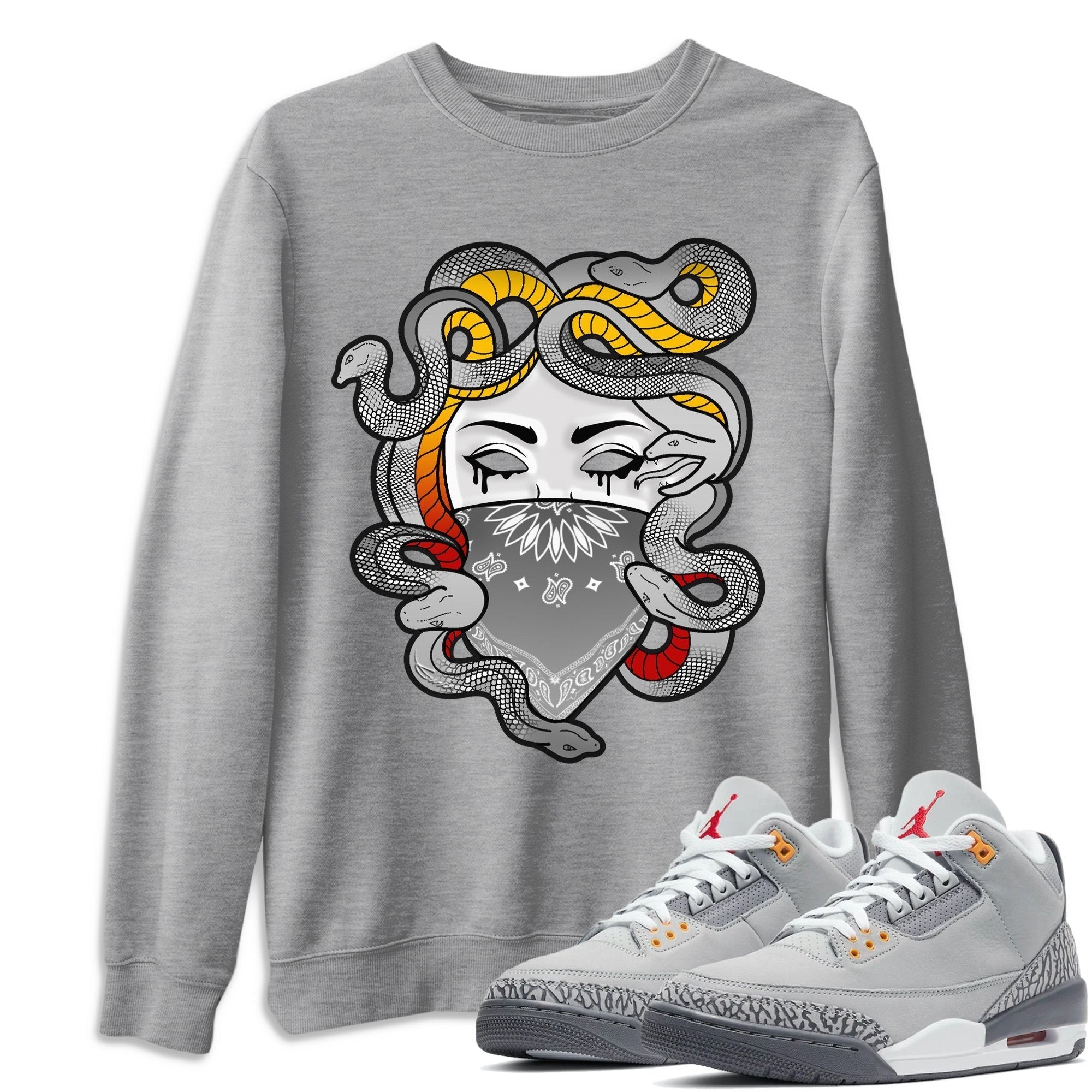 Medusa Unisex Tops - Air Jordan 3 Cool Grey