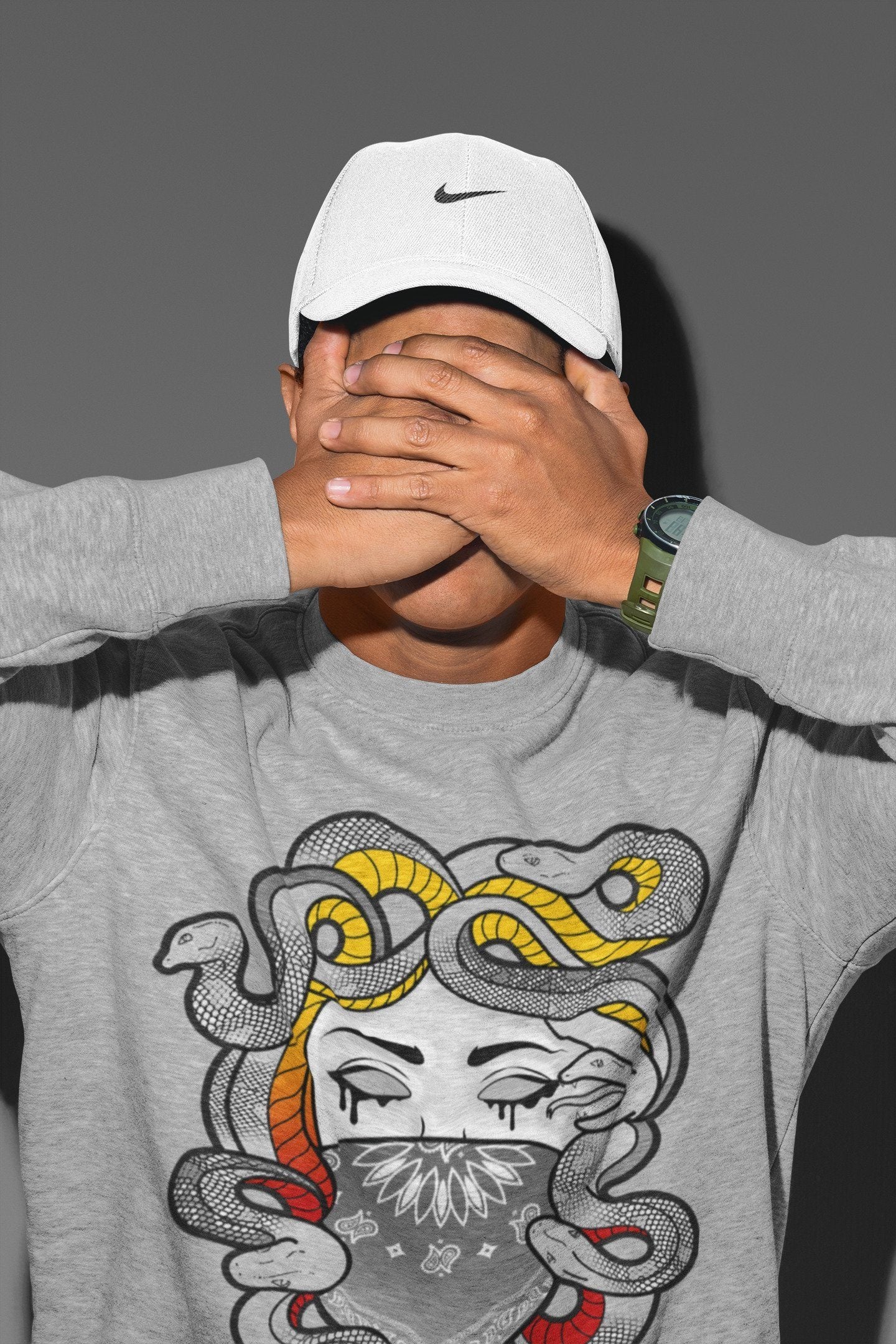Medusa Unisex Tops - Air Jordan 3 Cool Grey