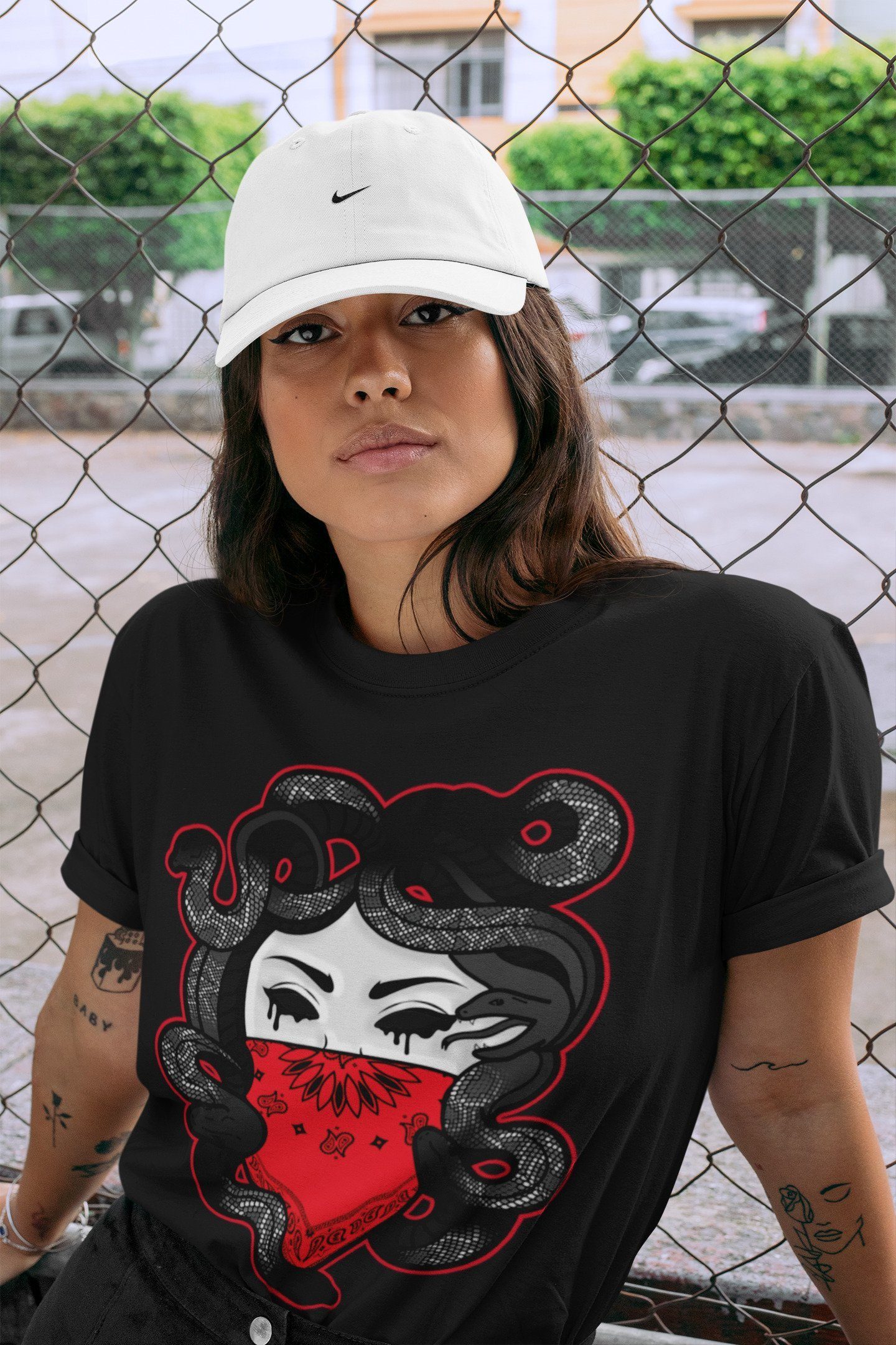 Medusa Unisex Tops - Air Jordan 4 Red Thunder