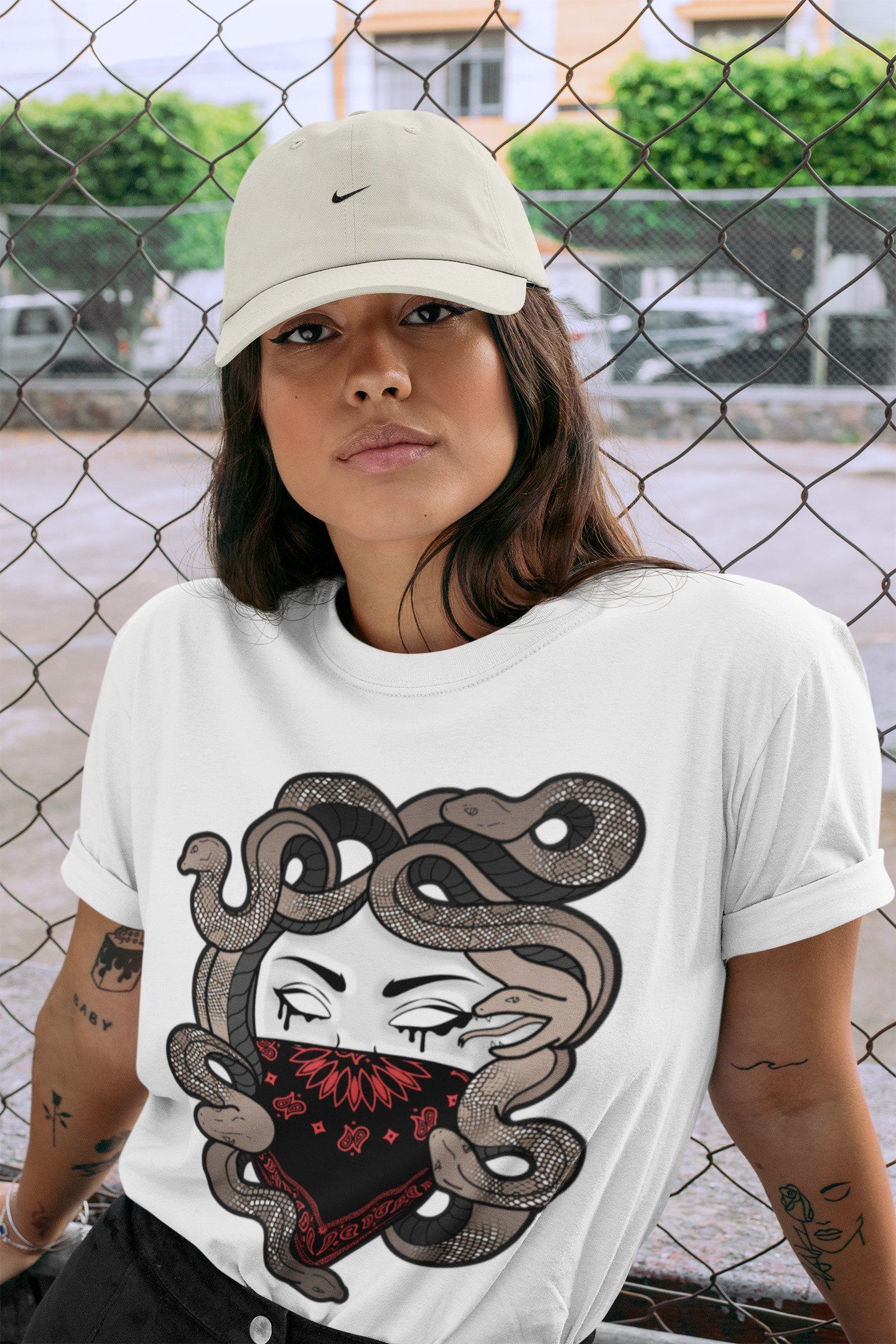 Medusa Unisex Tops - Air Jordan 4 Taupe Haze