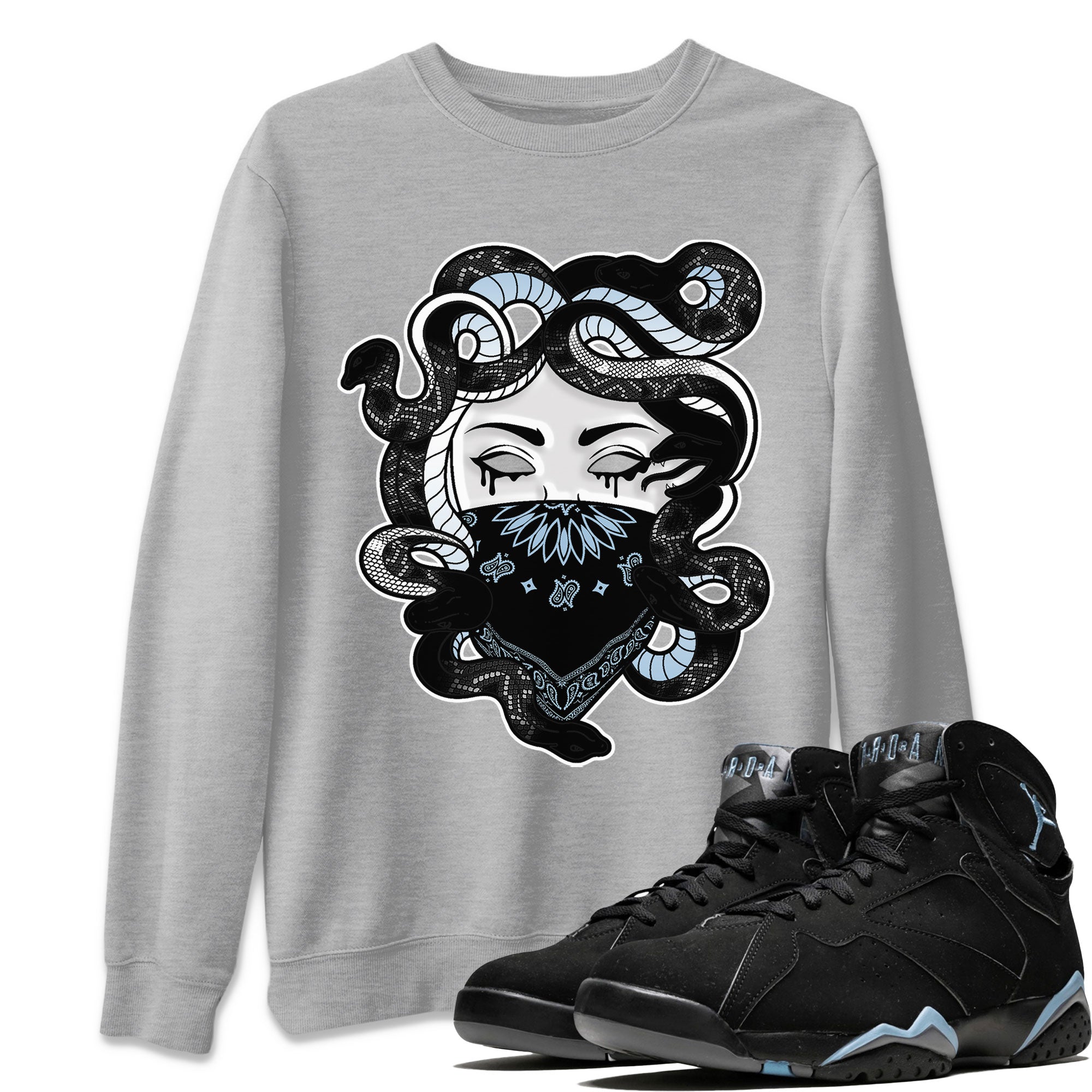Medusa snkmatch Tee - Air Jordan 7 Chambray